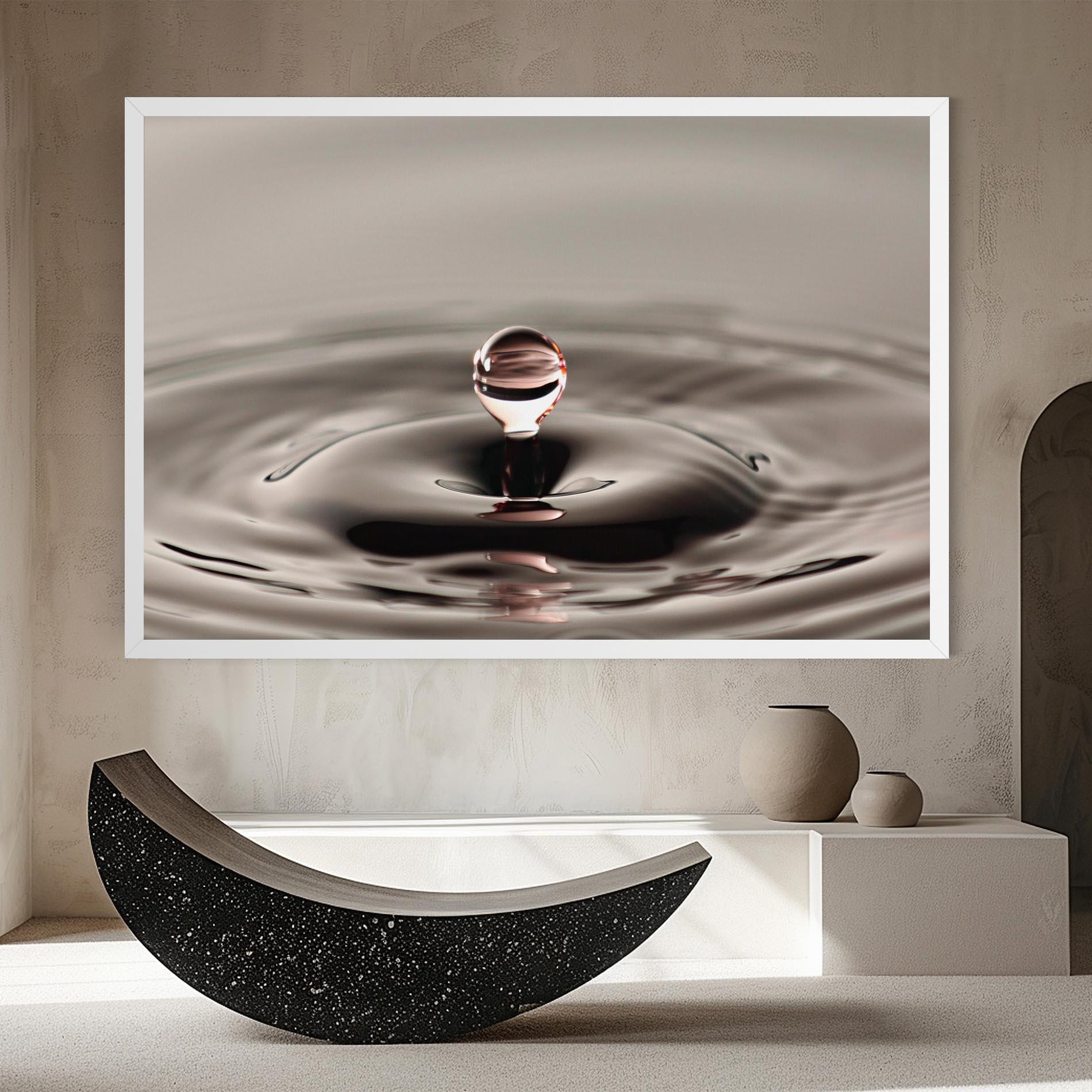 Vászonkép Close Red Water Drop mockup 8