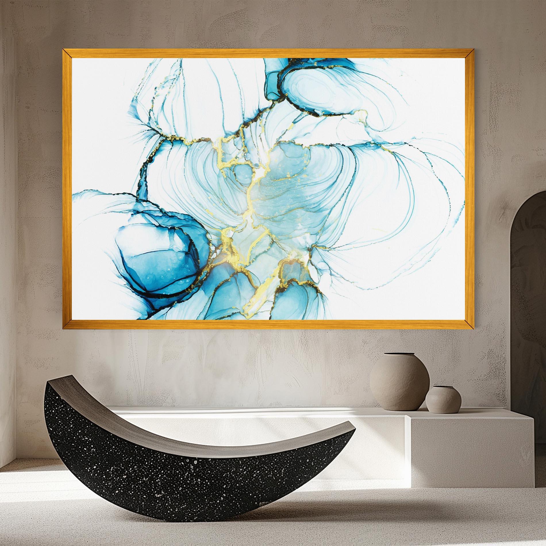 Vászonkép Artistic Gold Blue mockup 8