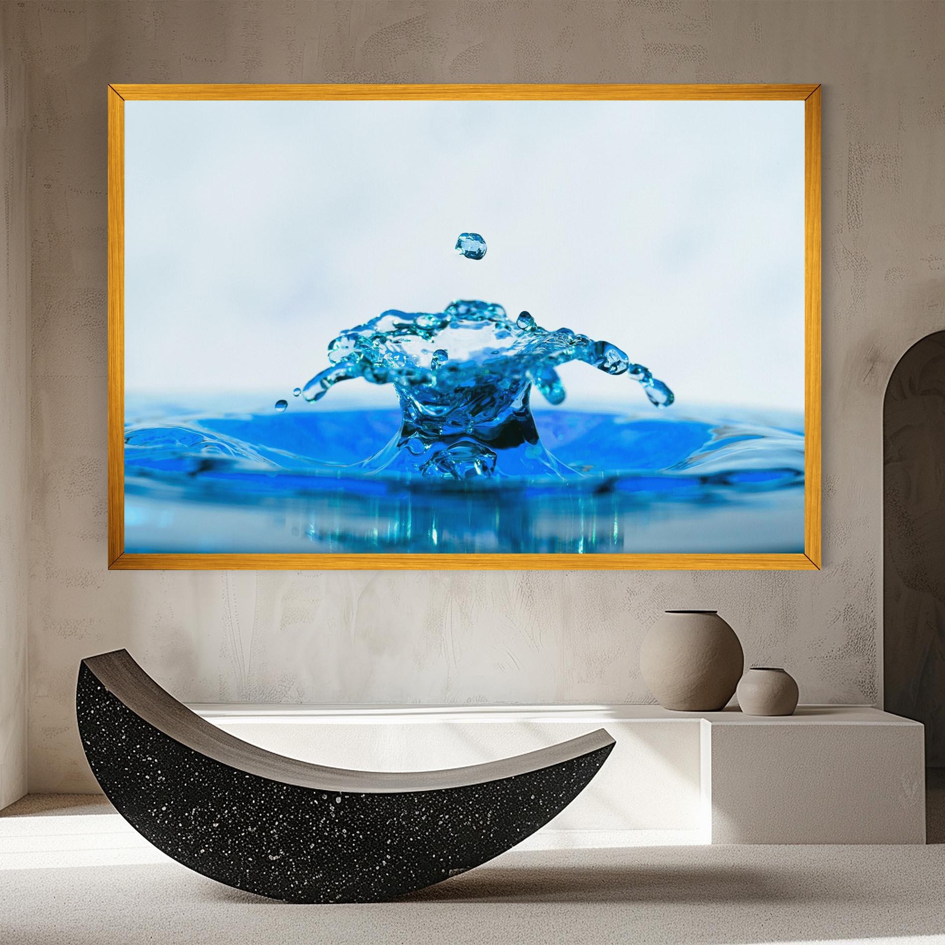 Vászonkép Blue Water Splash mockup 8