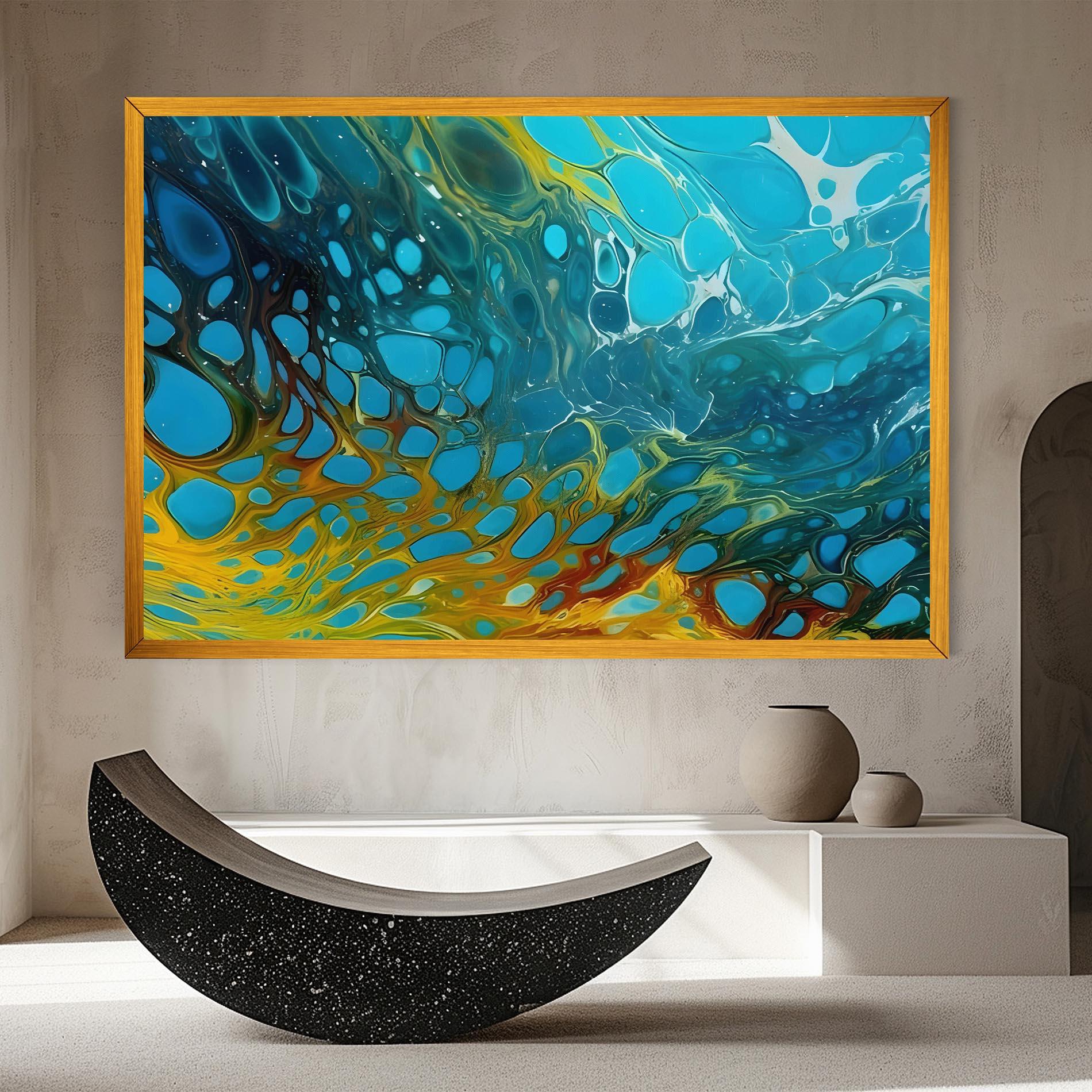 Vászonkép Yellow Green Ocean mockup 8