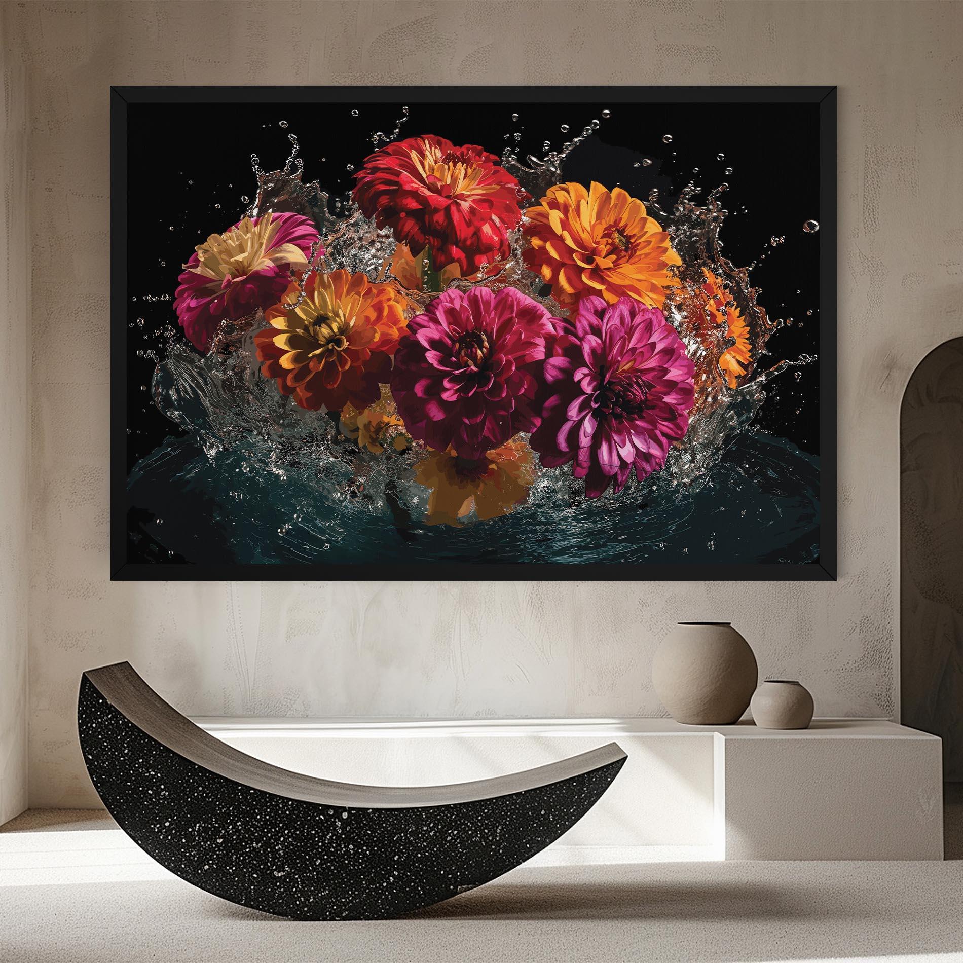 Vászonkép Flower Water Splash mockup 8