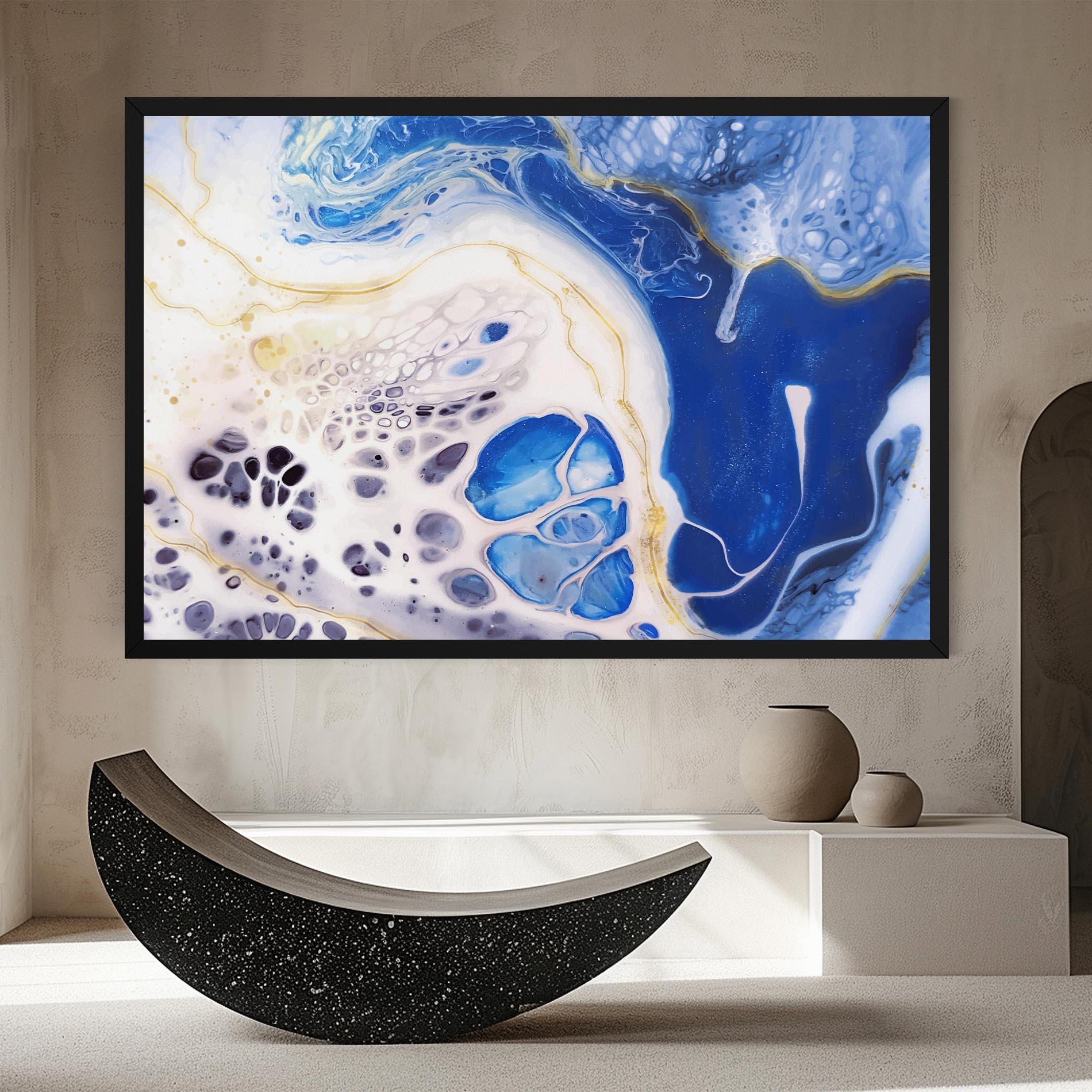 Vászonkép Water Gold Blue Marble mockup 8