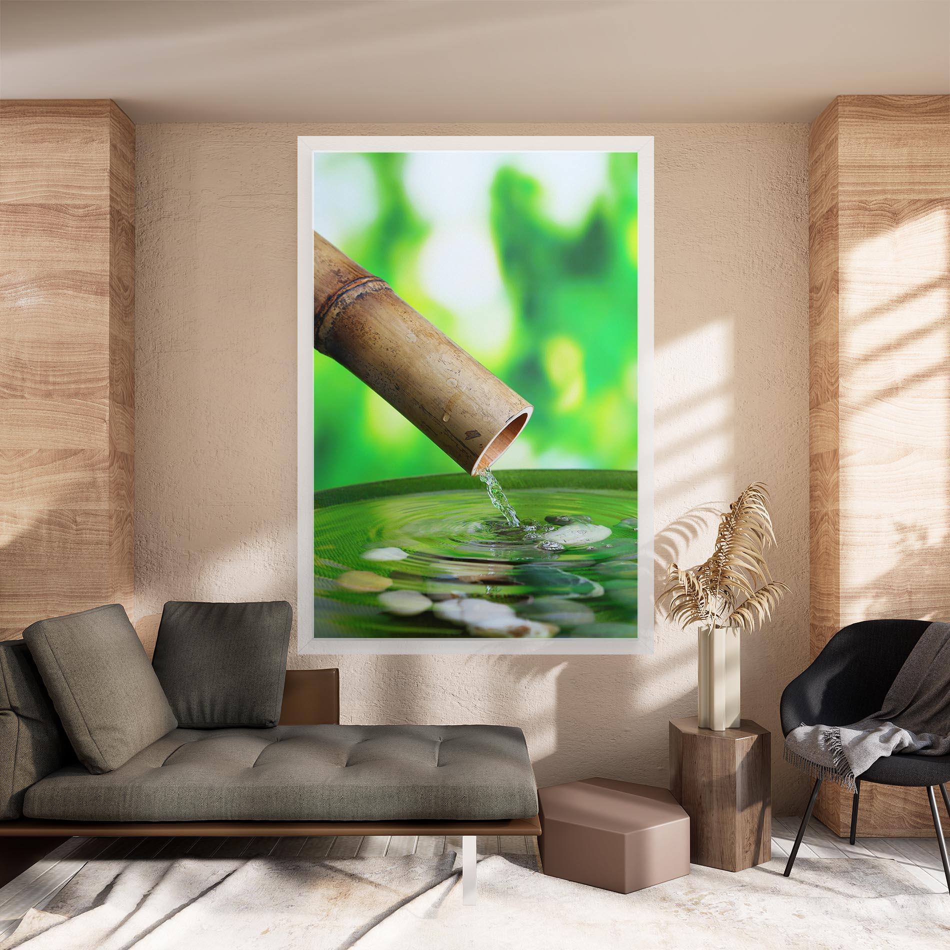 Vászonkép Bamboo Fountain mockup 8