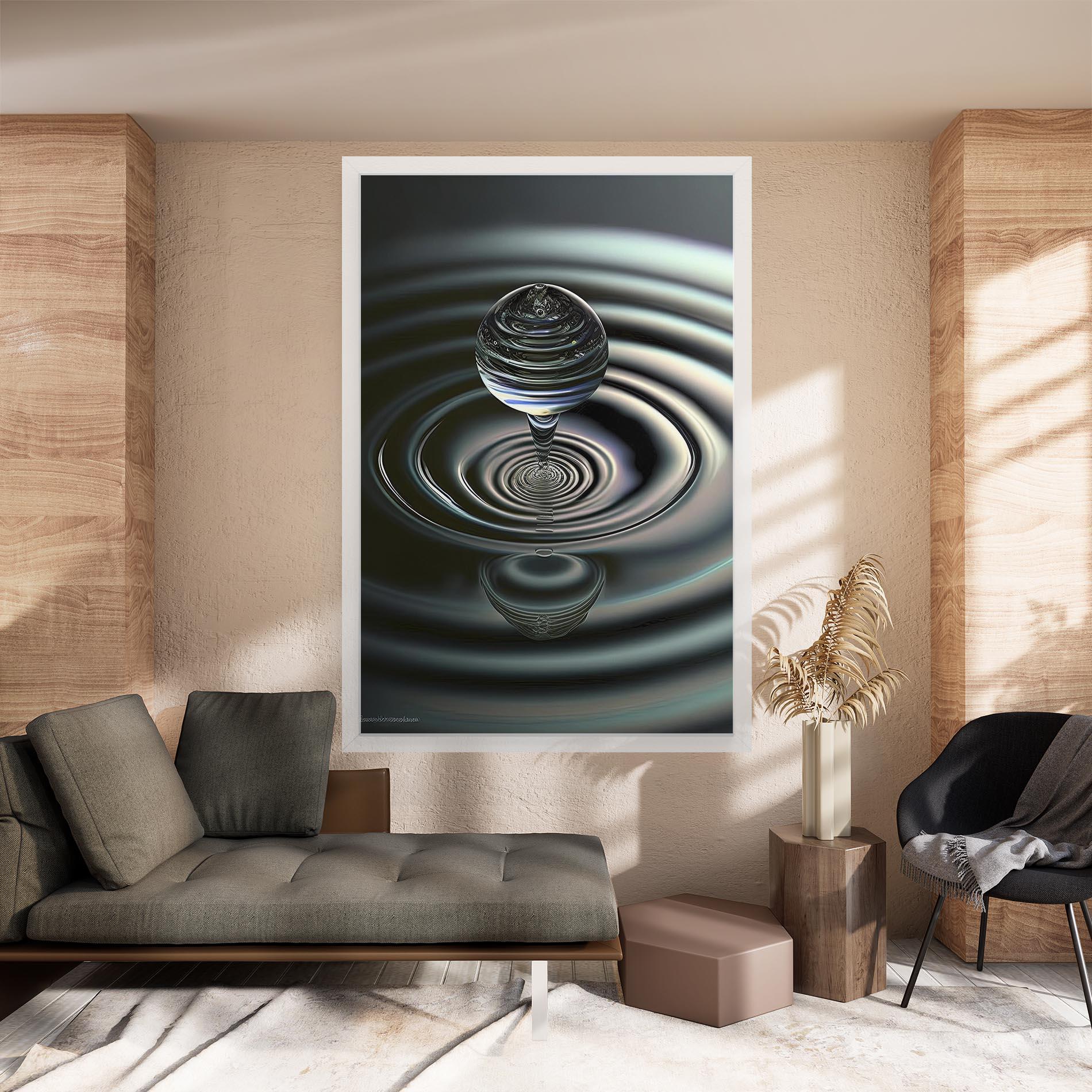 Vászonkép Beautiful Water Drop mockup 8