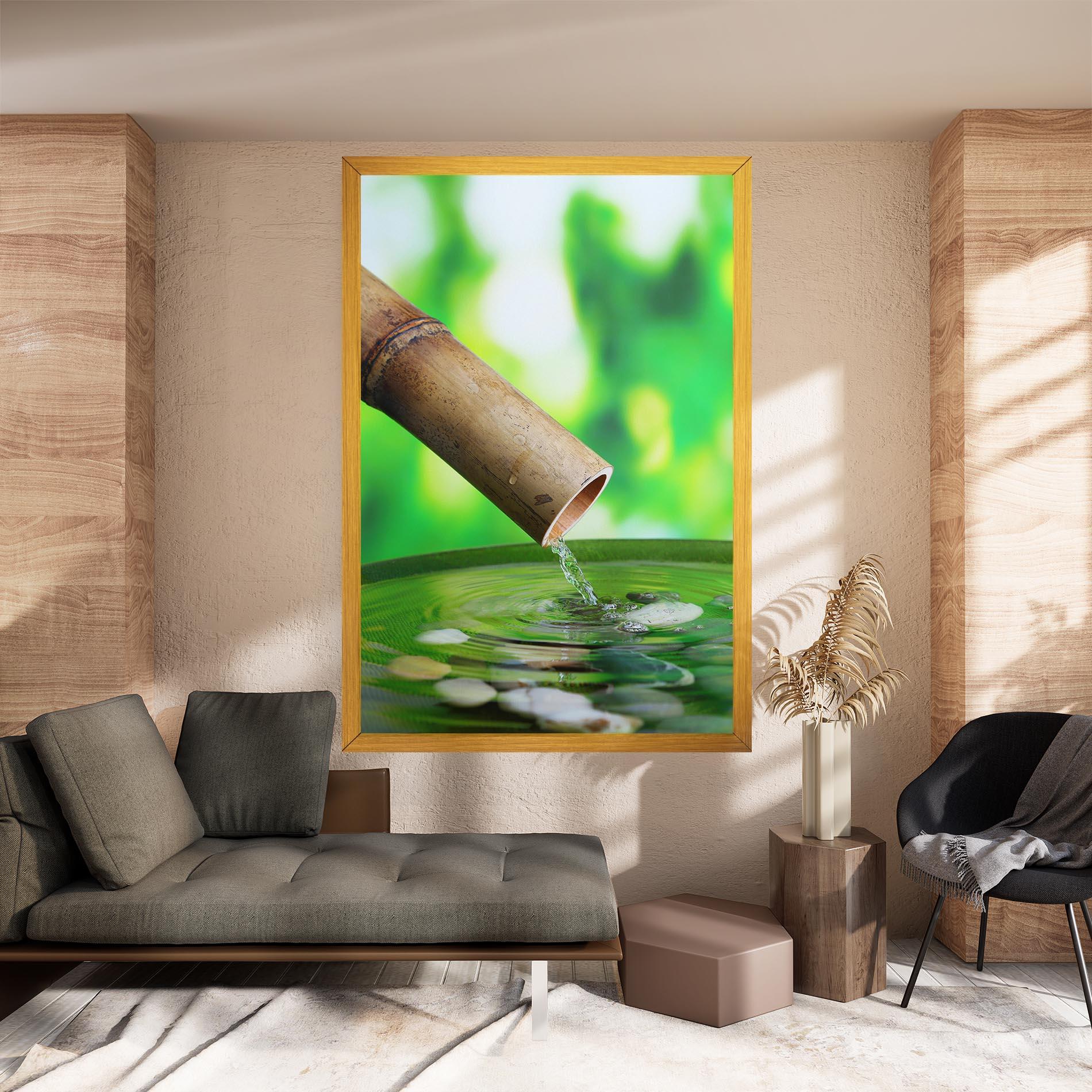 Vászonkép Bamboo Fountain mockup 8