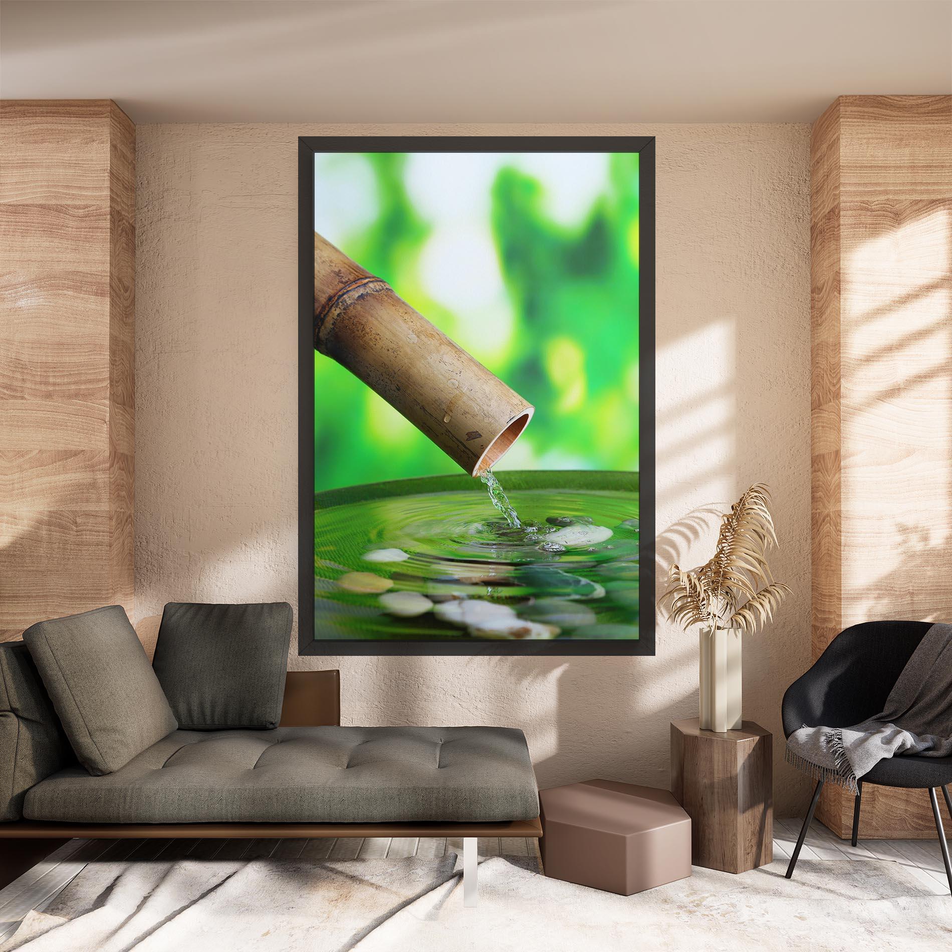 Vászonkép Bamboo Fountain mockup 8