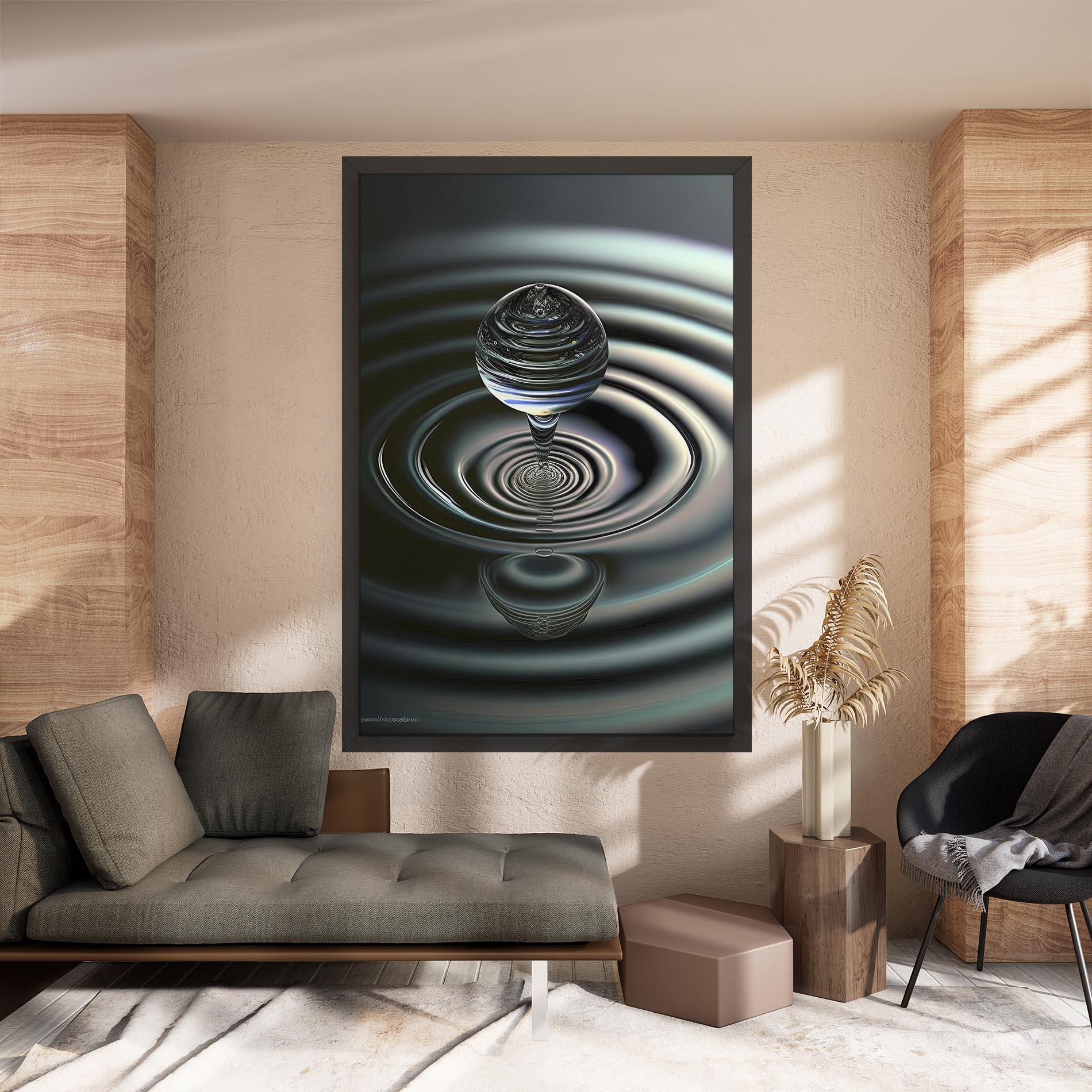 Vászonkép Beautiful Water Drop mockup 8