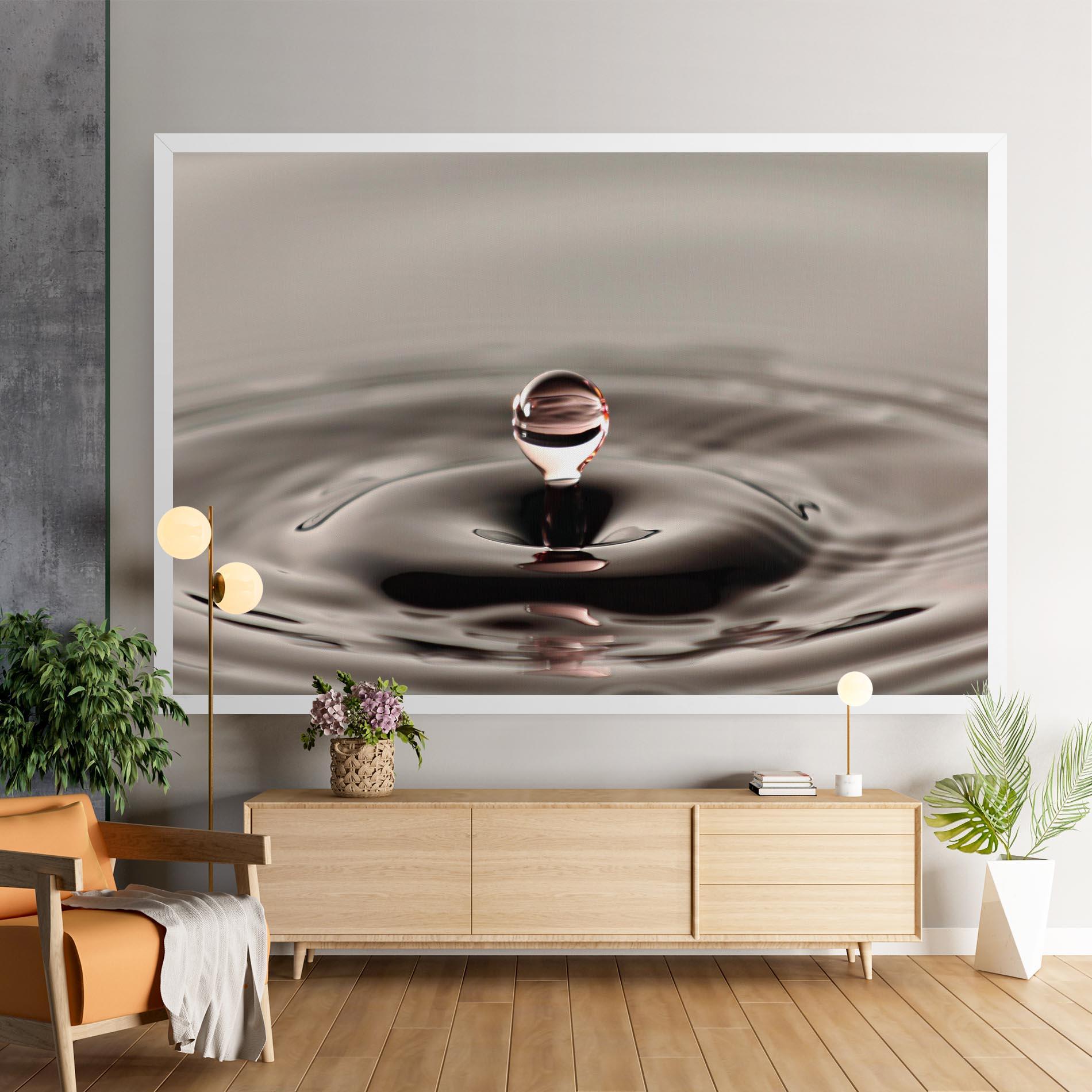 Vászonkép Close Red Water Drop mockup 9