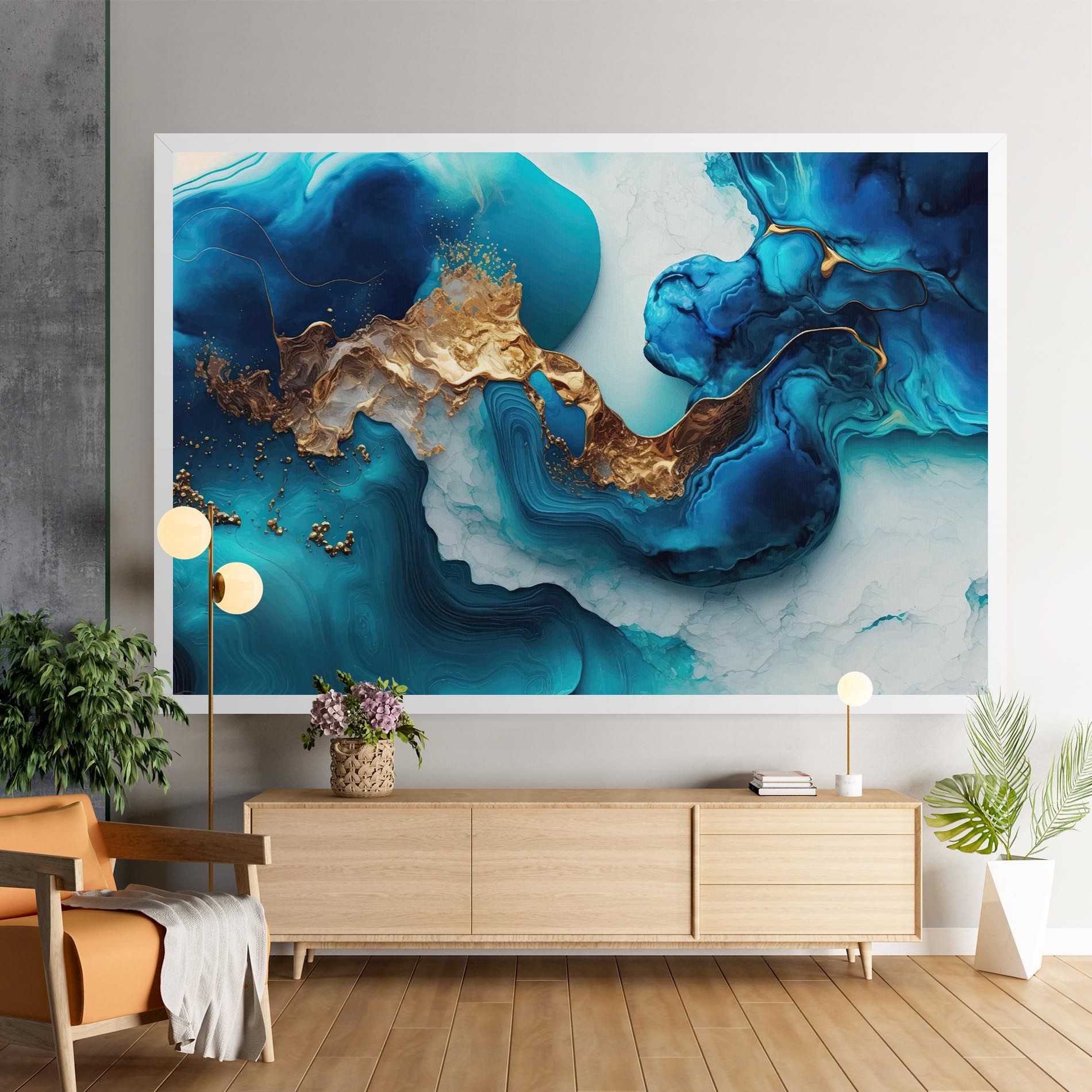Gold Blue Art Wave mockup 9