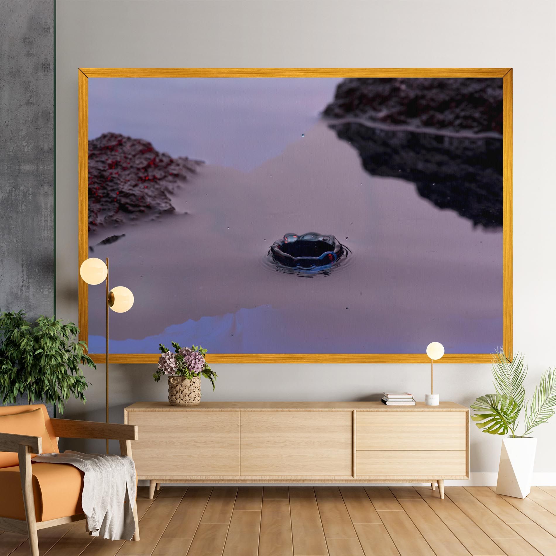 Blue Color Water mockup 9