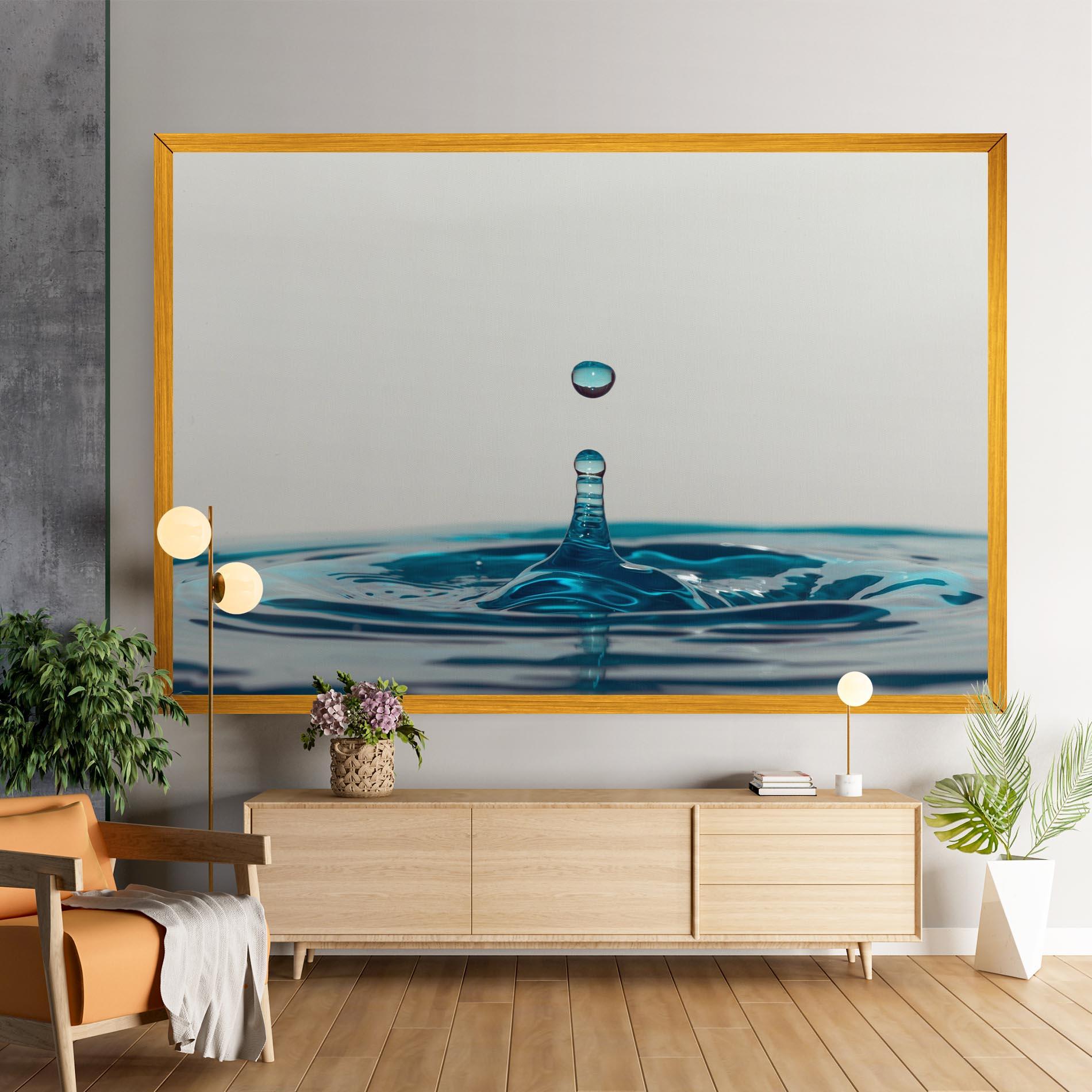 Vászonkép Blue Water Drop mockup 9