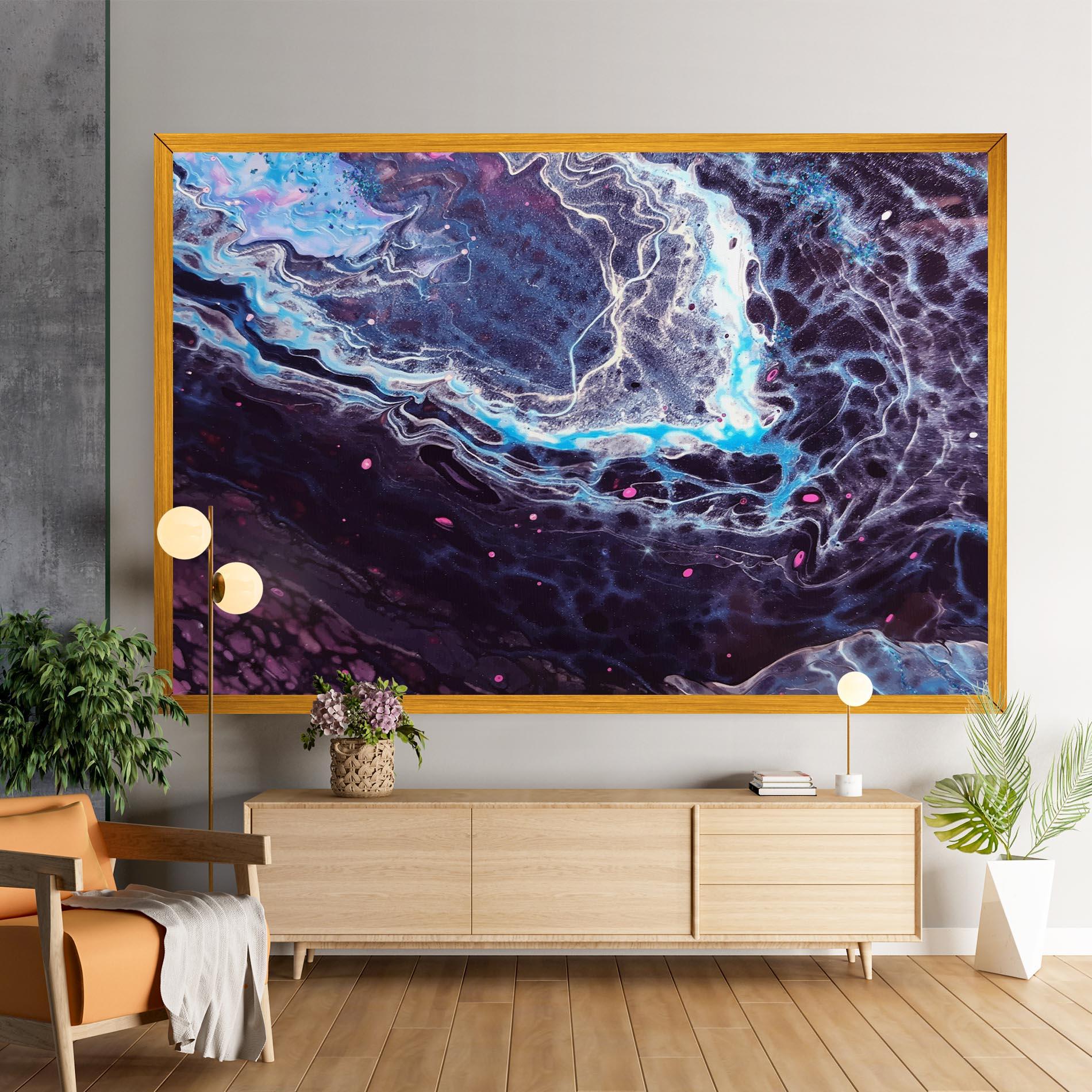 Vászonkép Purple Blue Water mockup 9