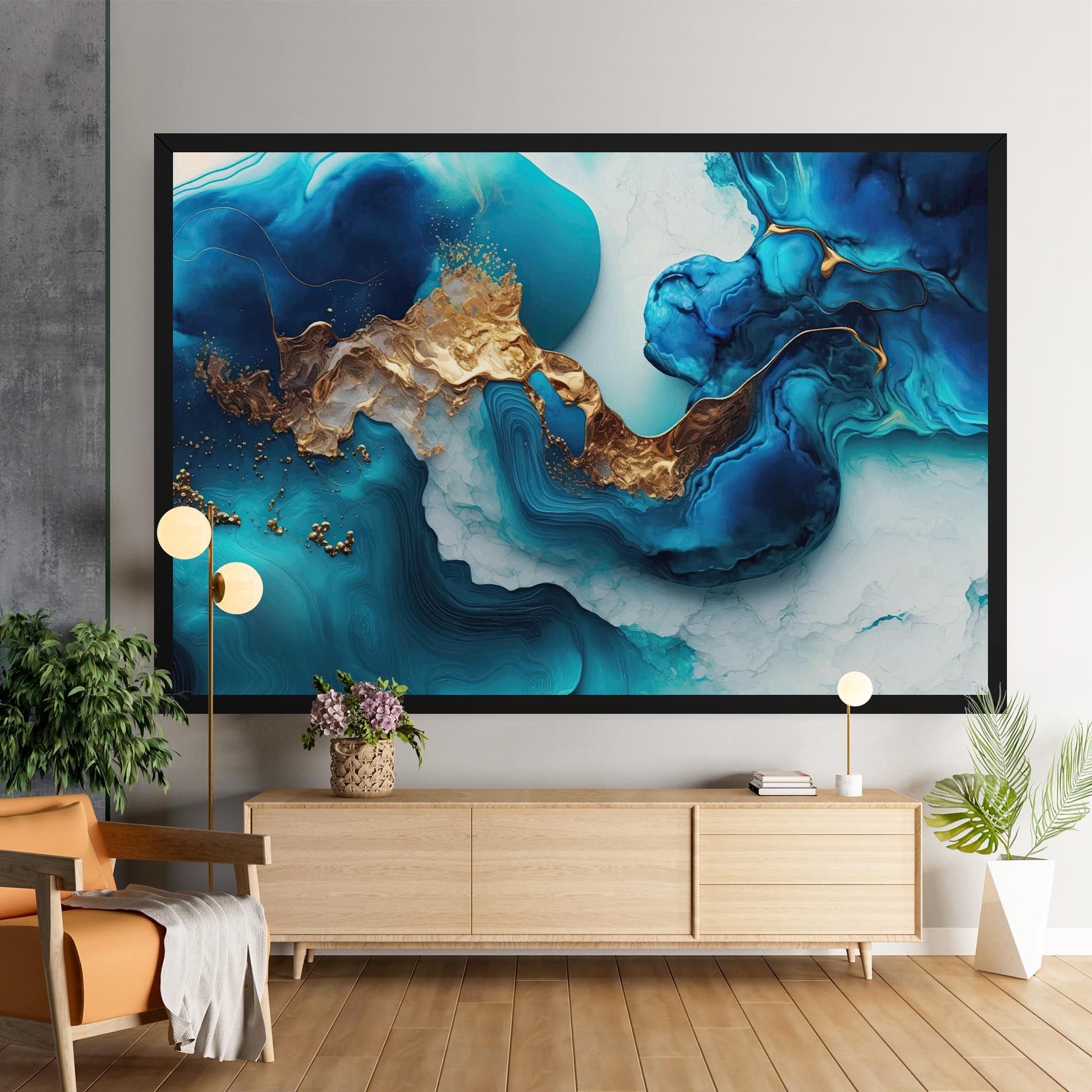 Gold Blue Art Wave mockup 9