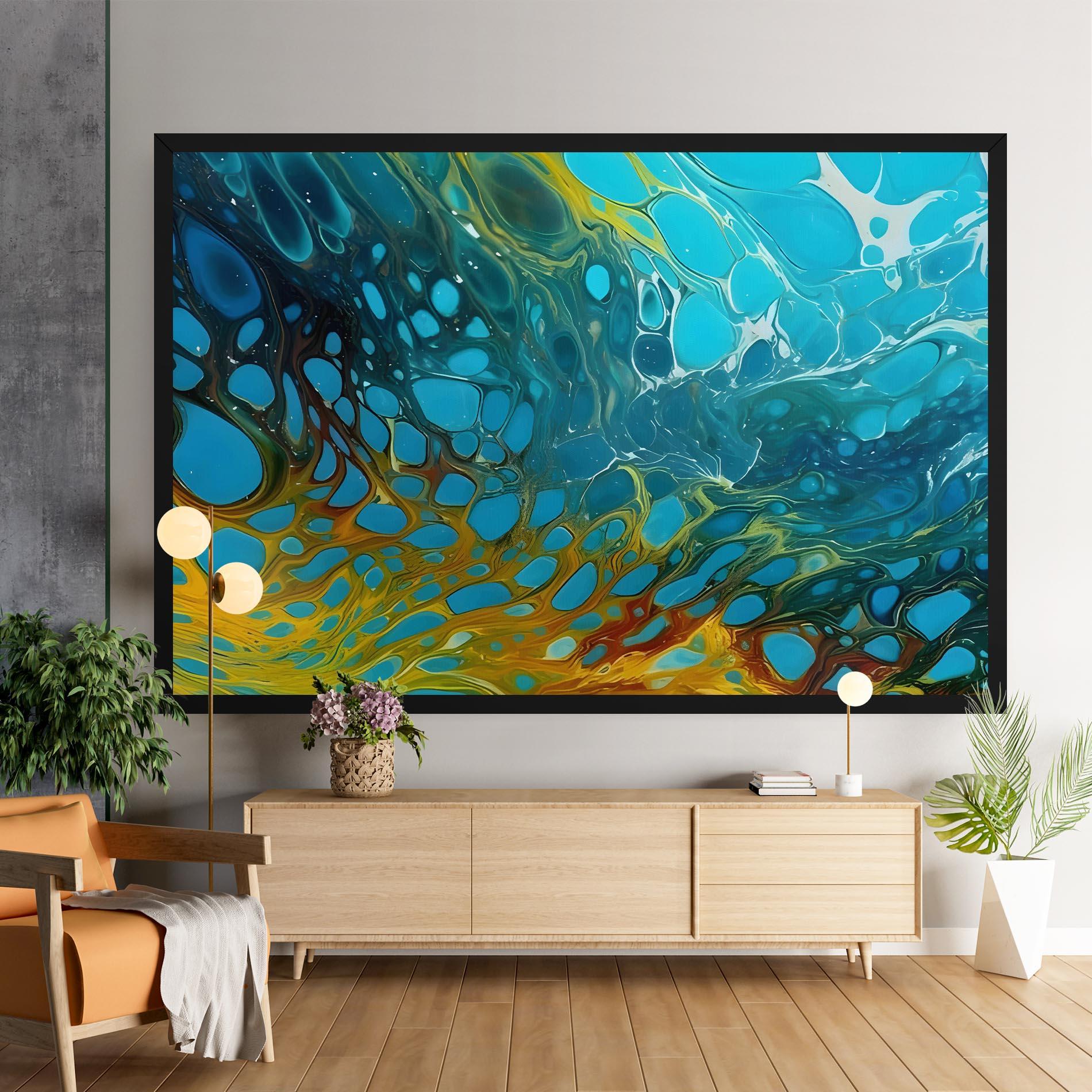 Vászonkép Yellow Green Ocean mockup 9