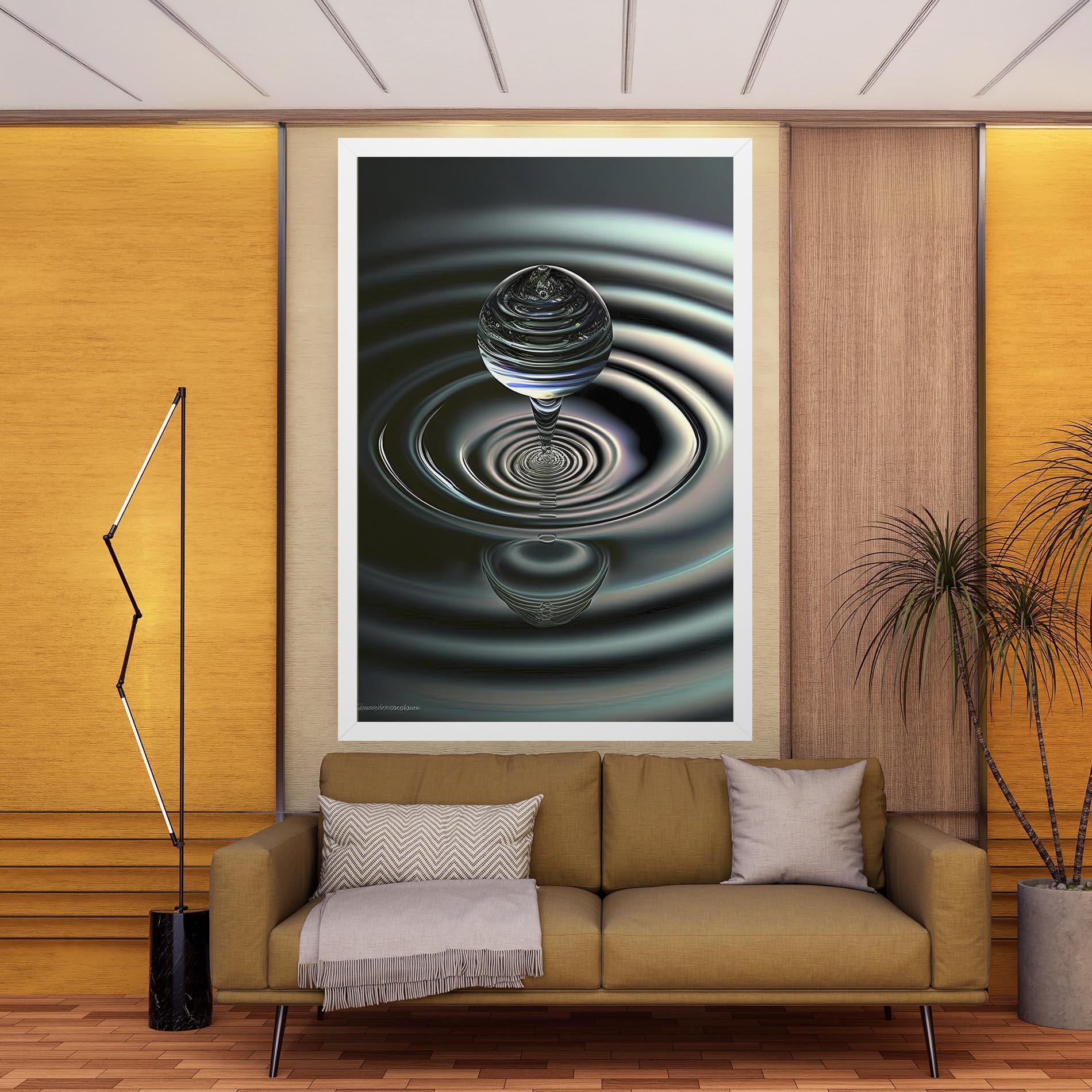 Vászonkép Beautiful Water Drop mockup 9