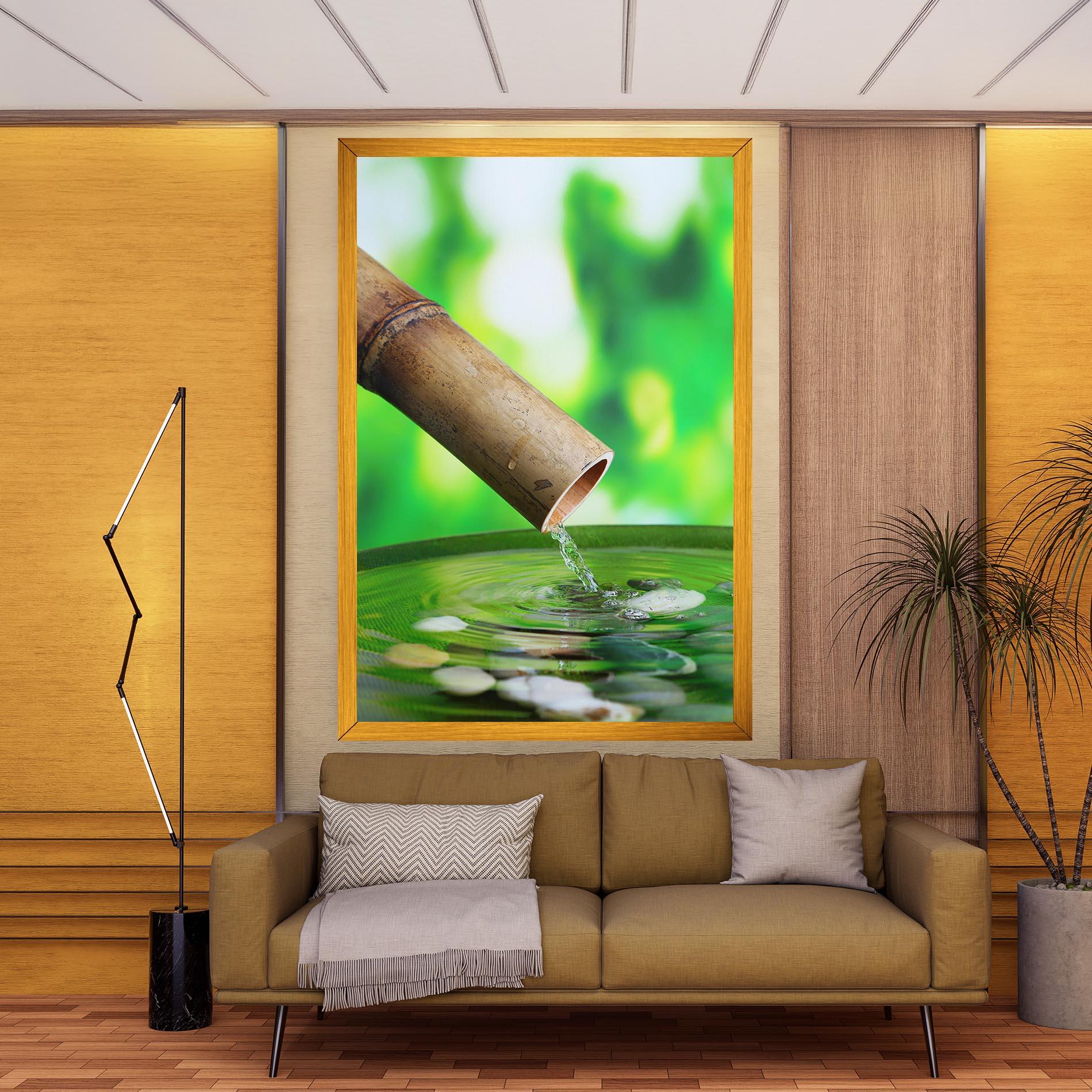 Vászonkép Bamboo Fountain mockup 9