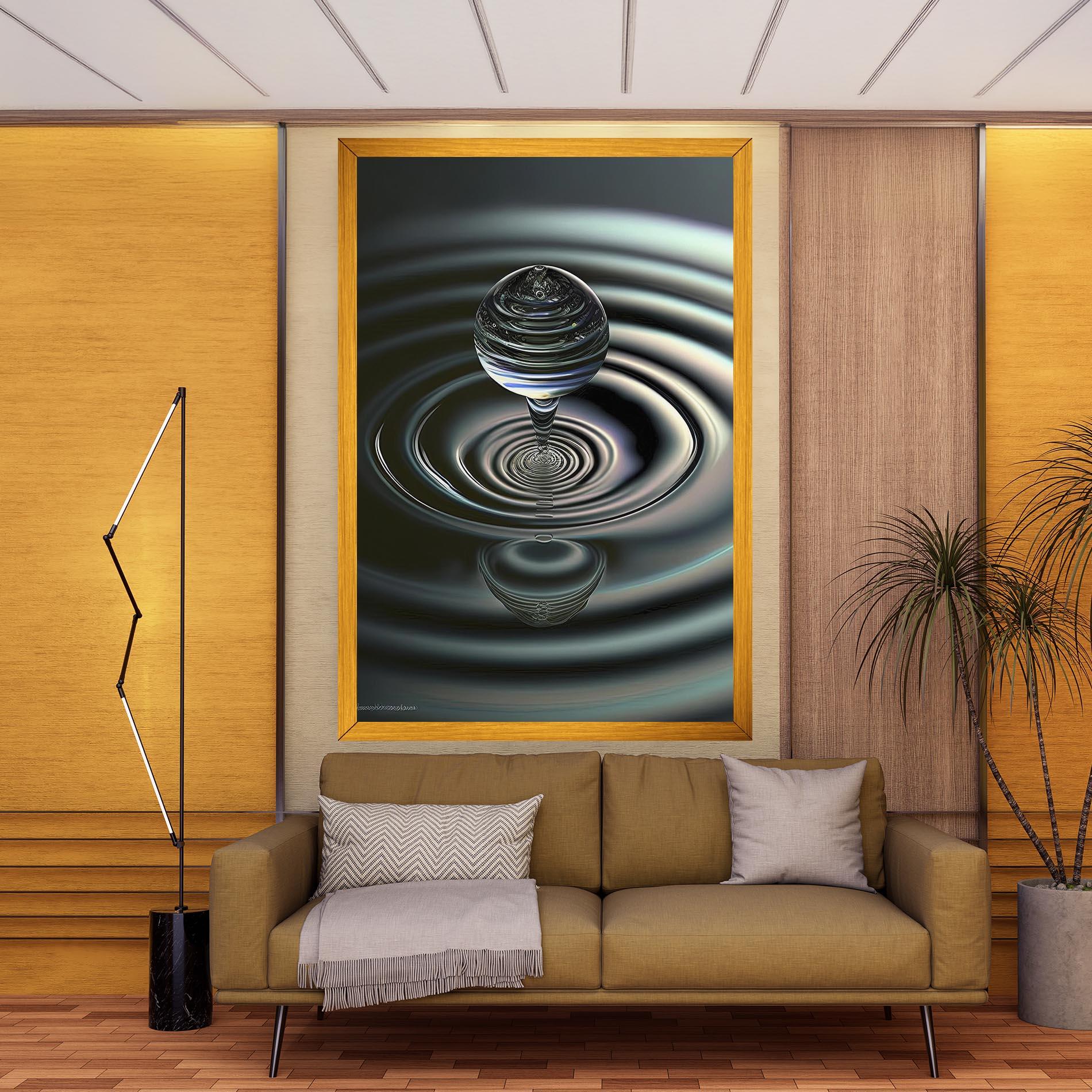 Vászonkép Beautiful Water Drop mockup 9