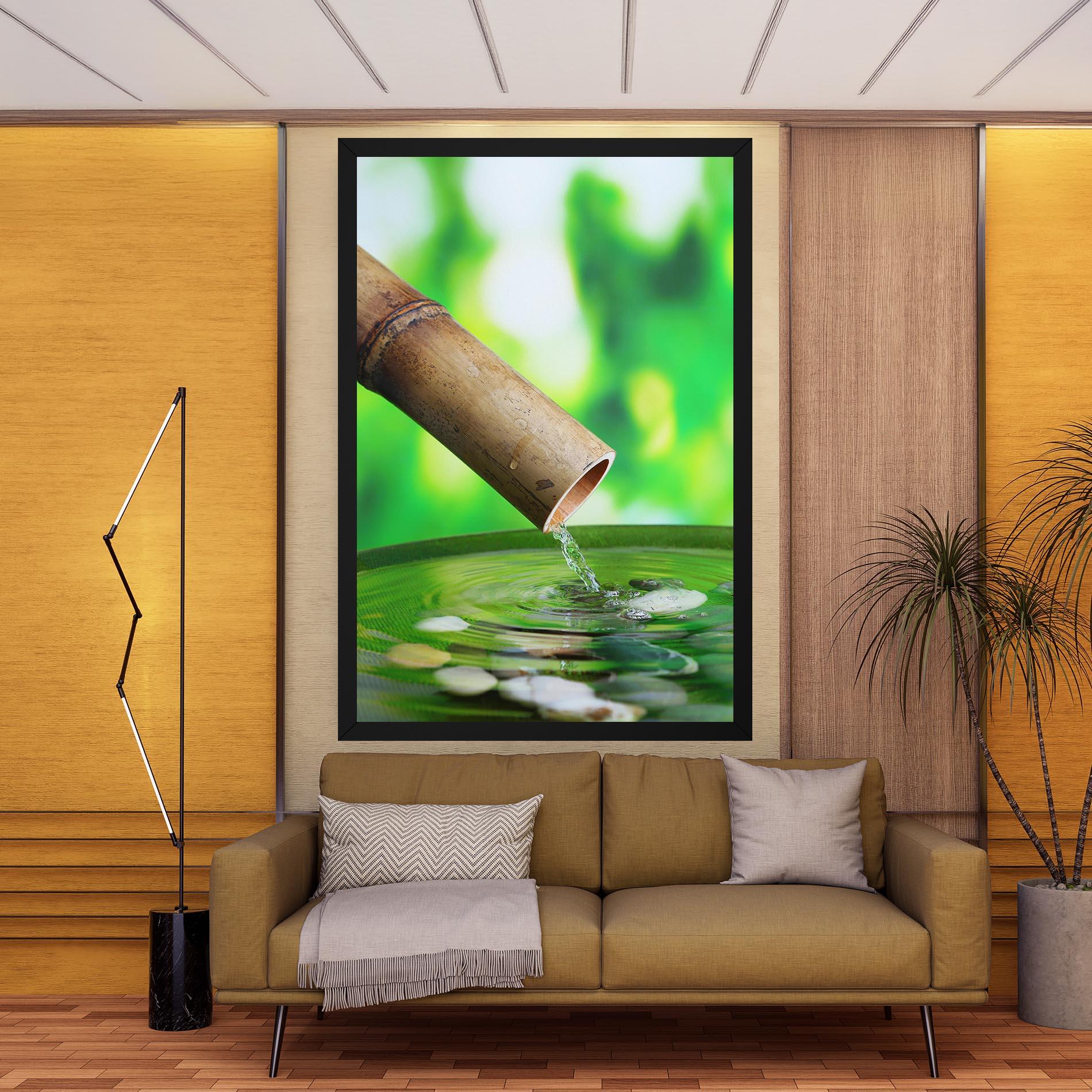 Vászonkép Bamboo Fountain mockup 9