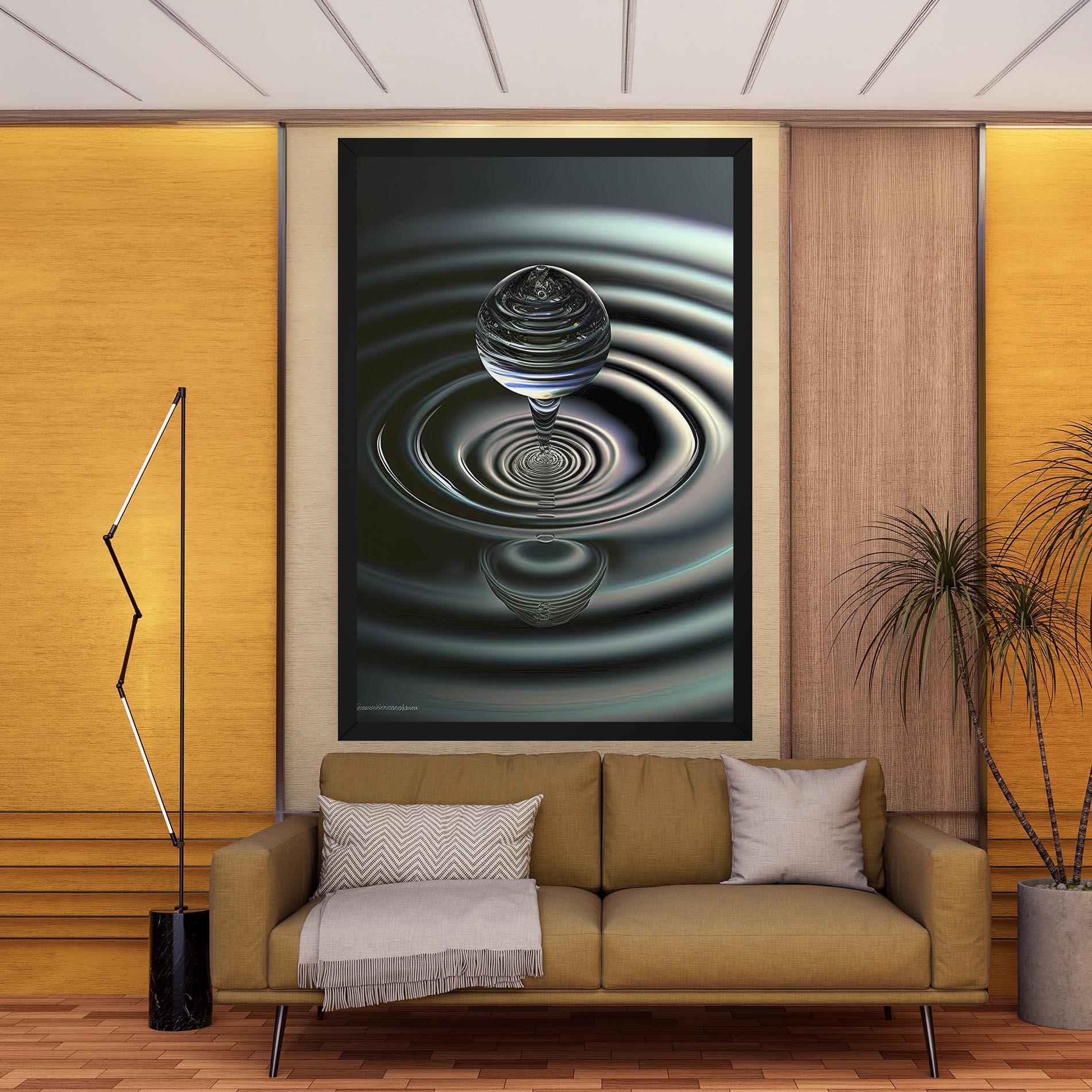 Vászonkép Beautiful Water Drop mockup 9