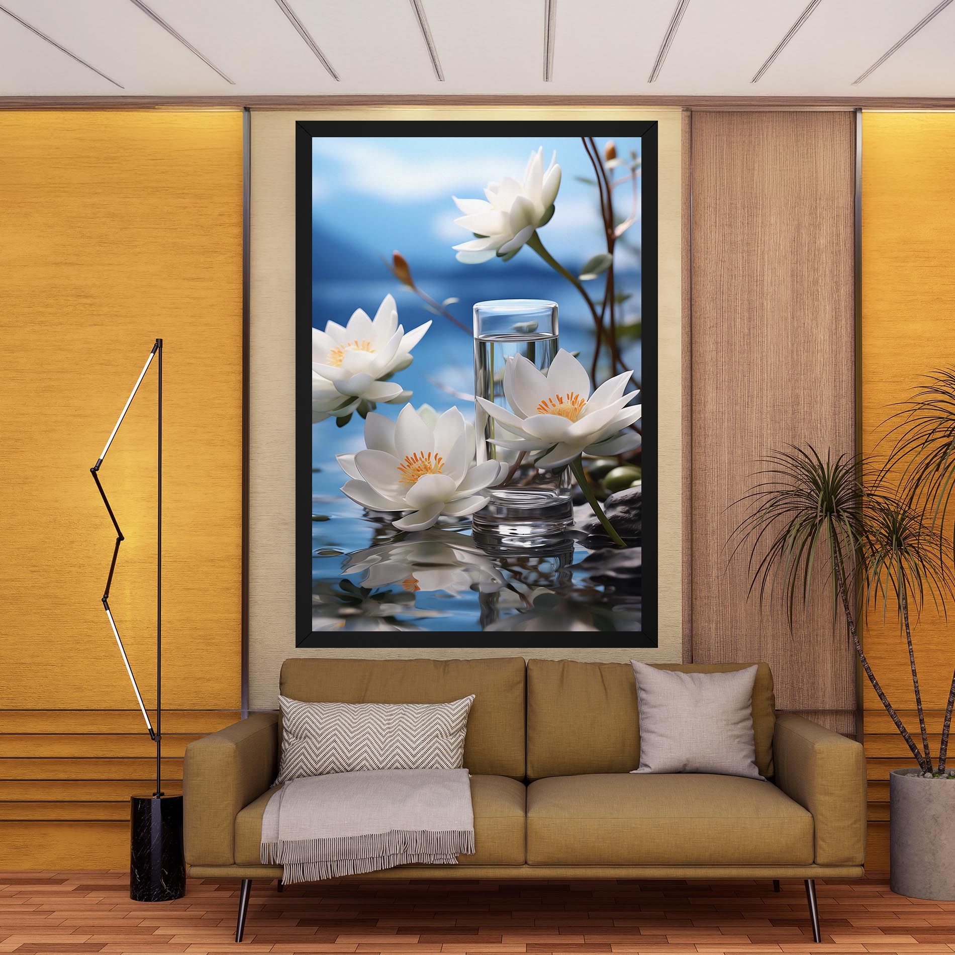 Flower Water Glass mockup 9