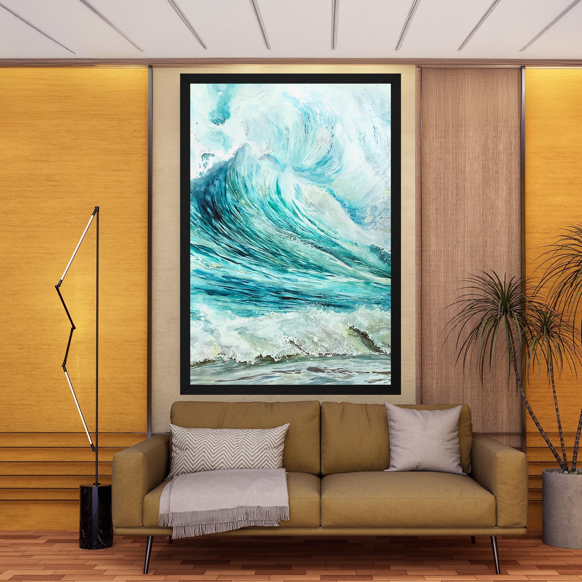 Vászonkép Sea Watercolor mockup 9