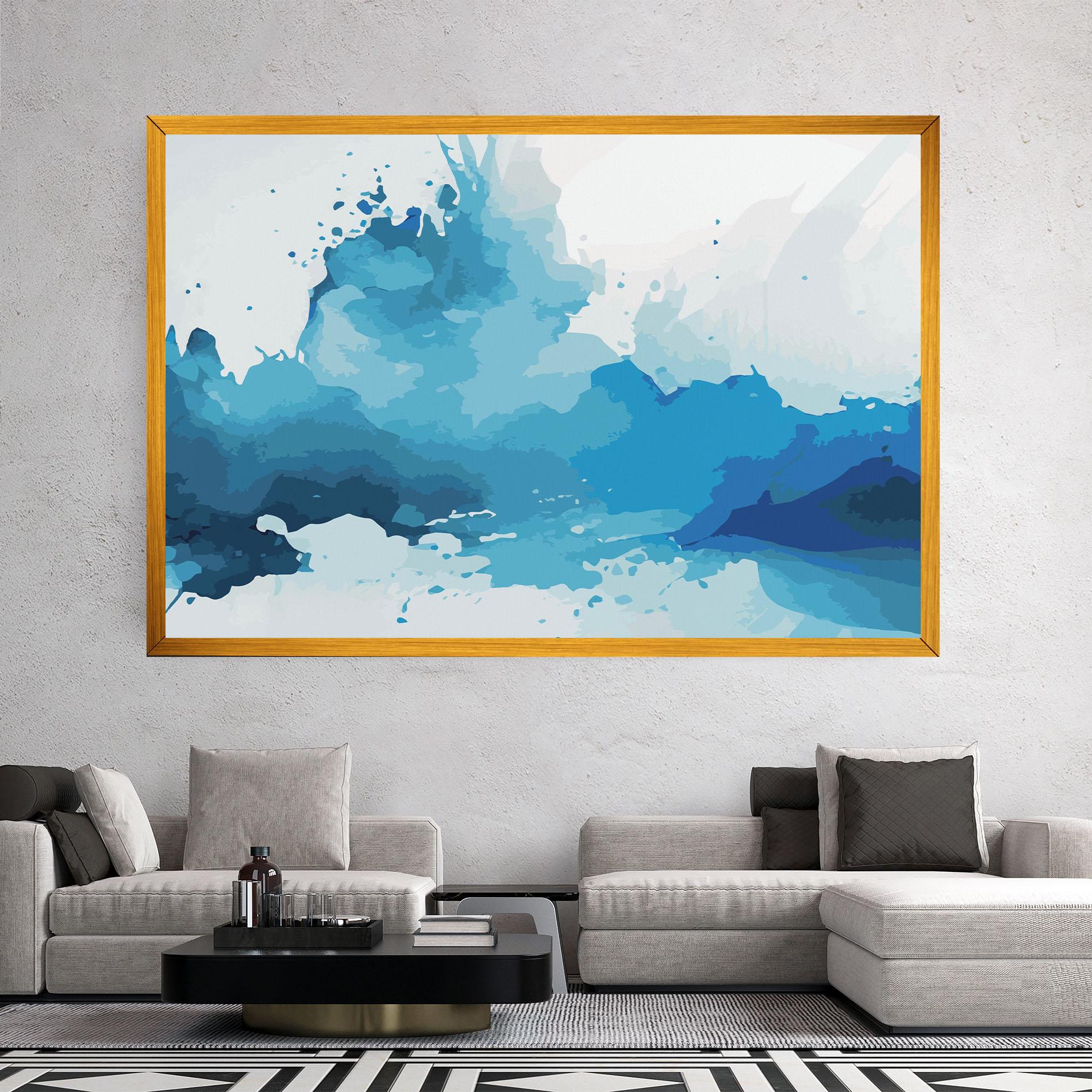 Vászonkép Blue Water Art mockup 2