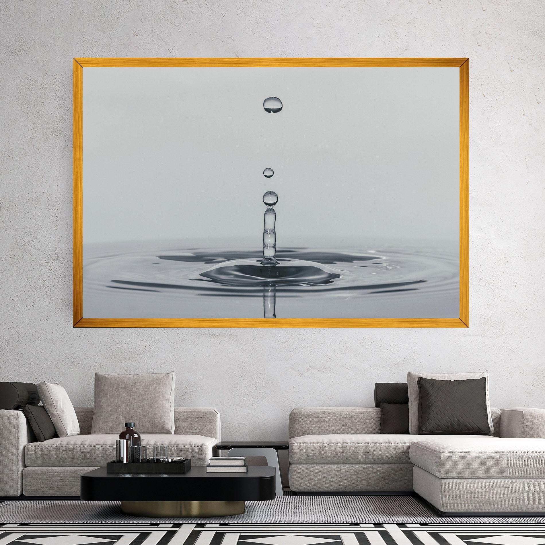 Vászonkép Grey Water Drop mockup 2
