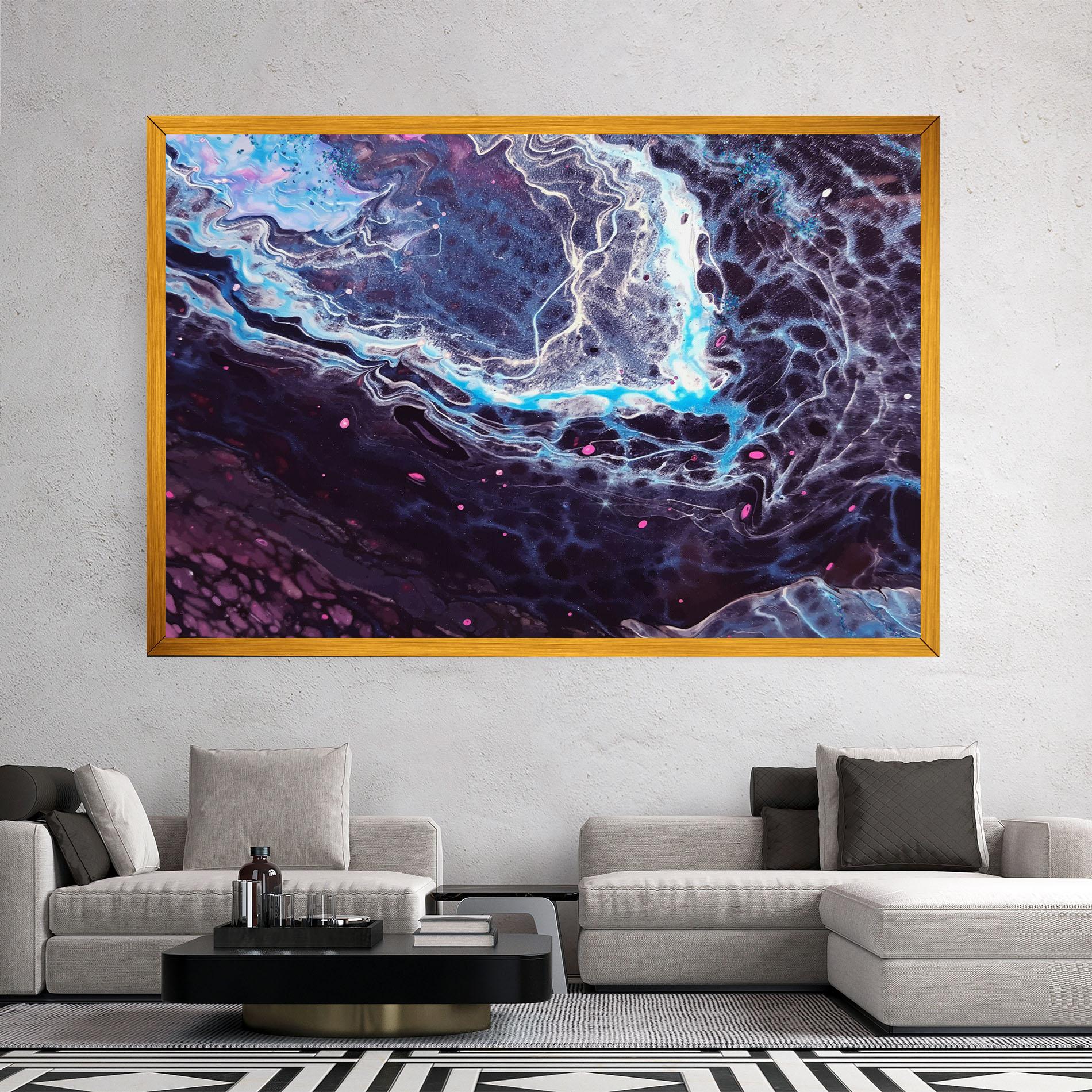 Vászonkép Purple Blue Water mockup 2