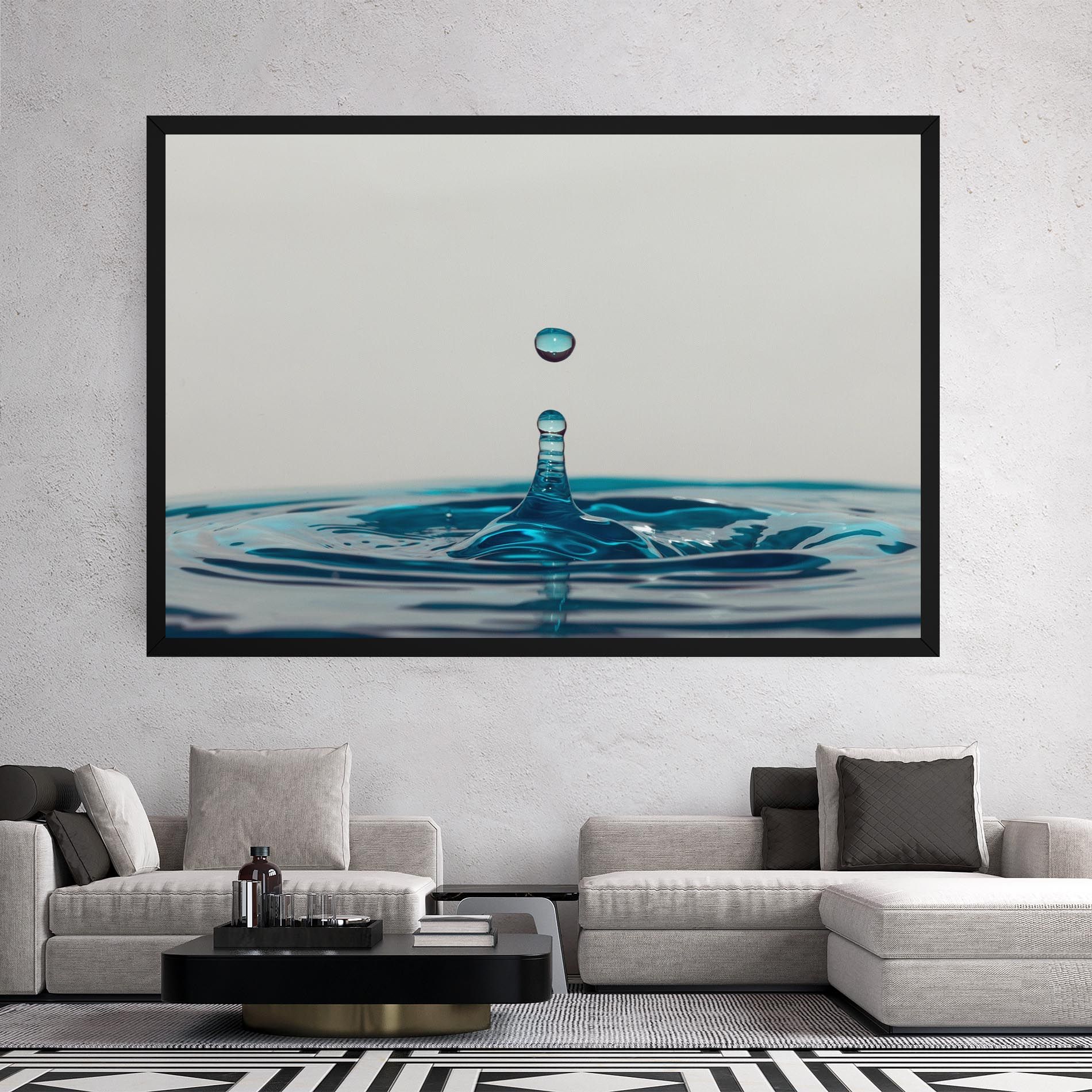 Blue Water Drop mockup 2