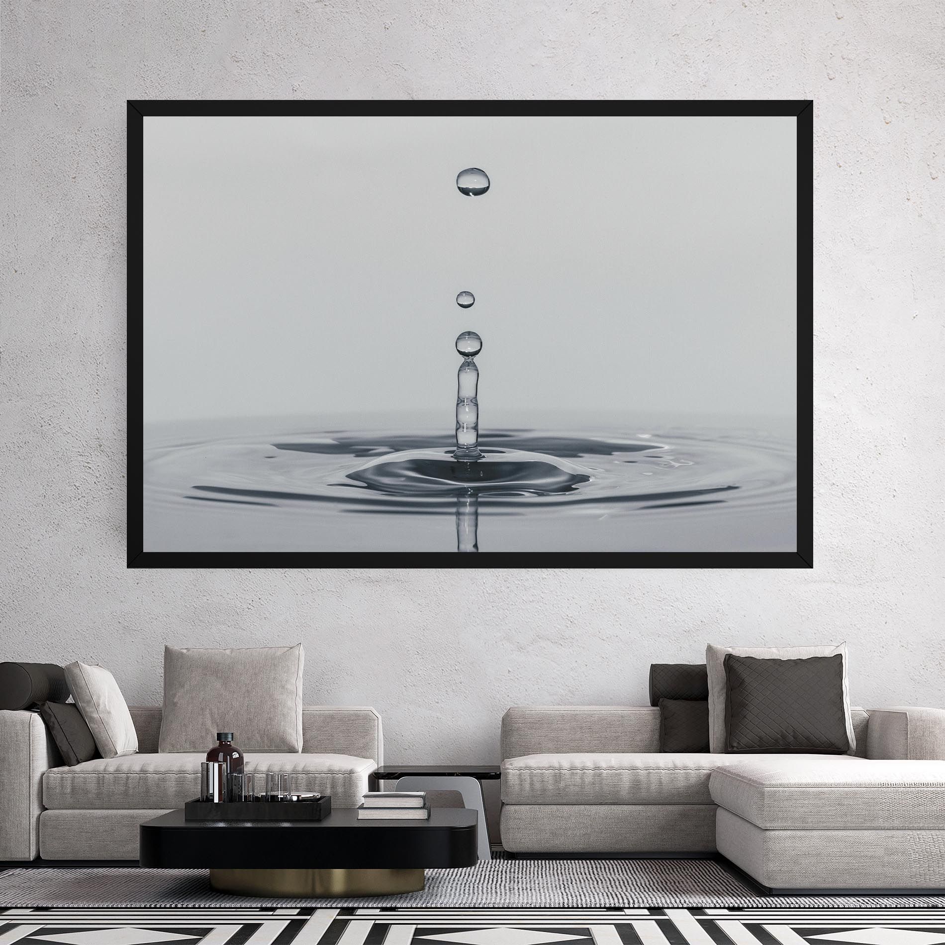 Grey Water Drop mockup 2