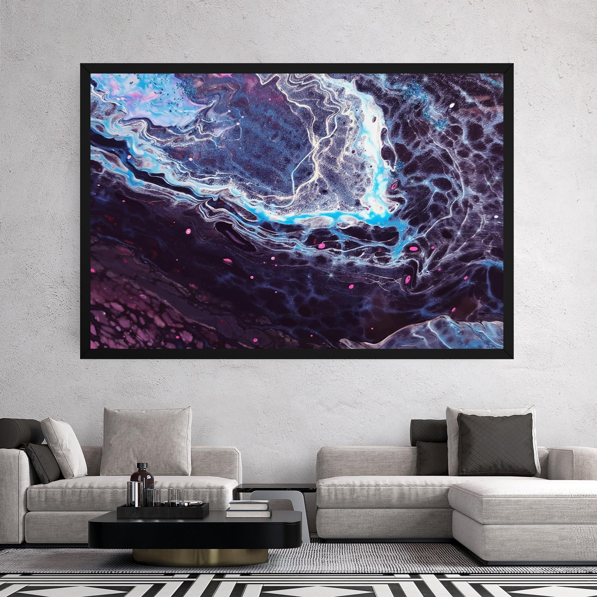 Vászonkép Purple Blue Water mockup 2