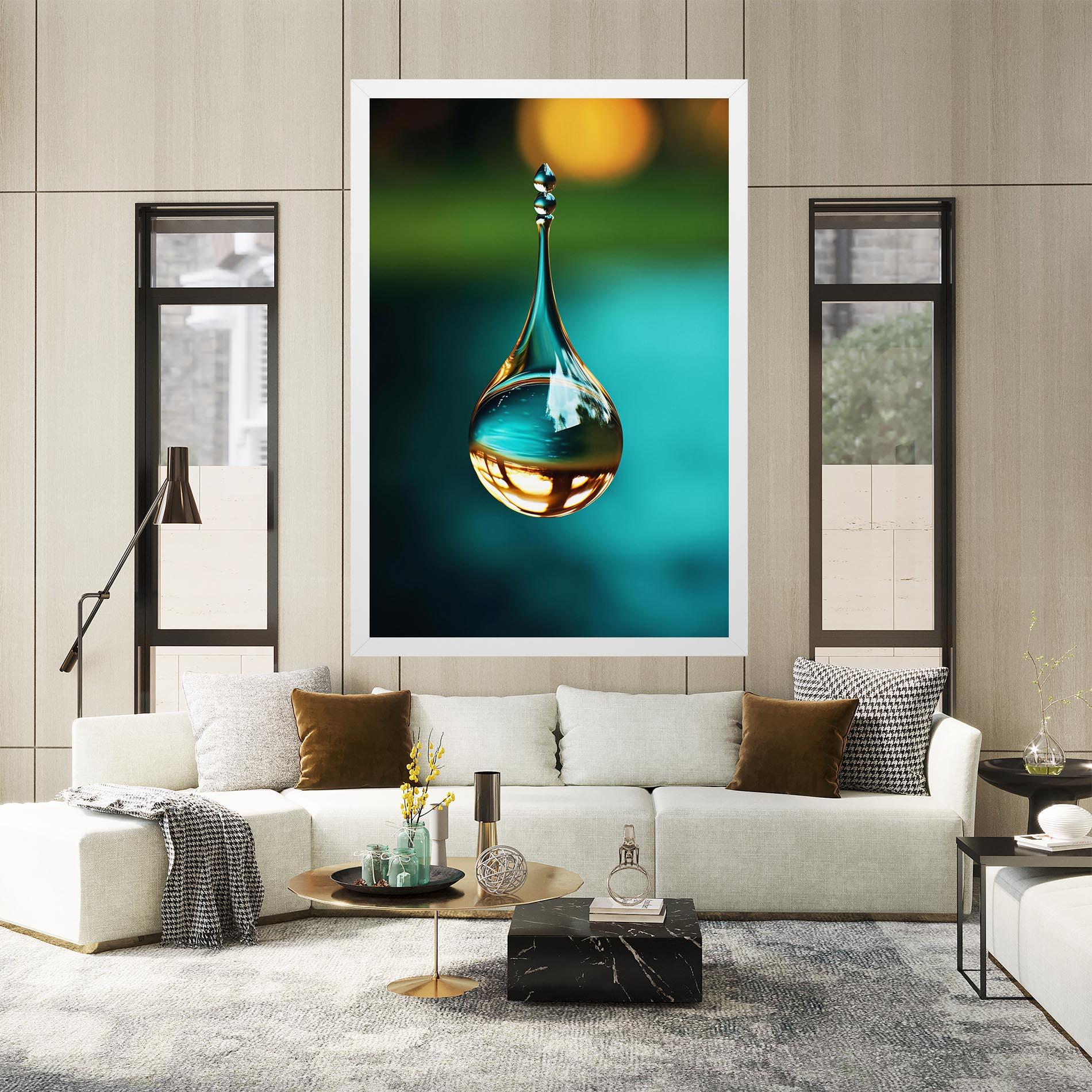 Vászonkép Big Green Drop mockup 2