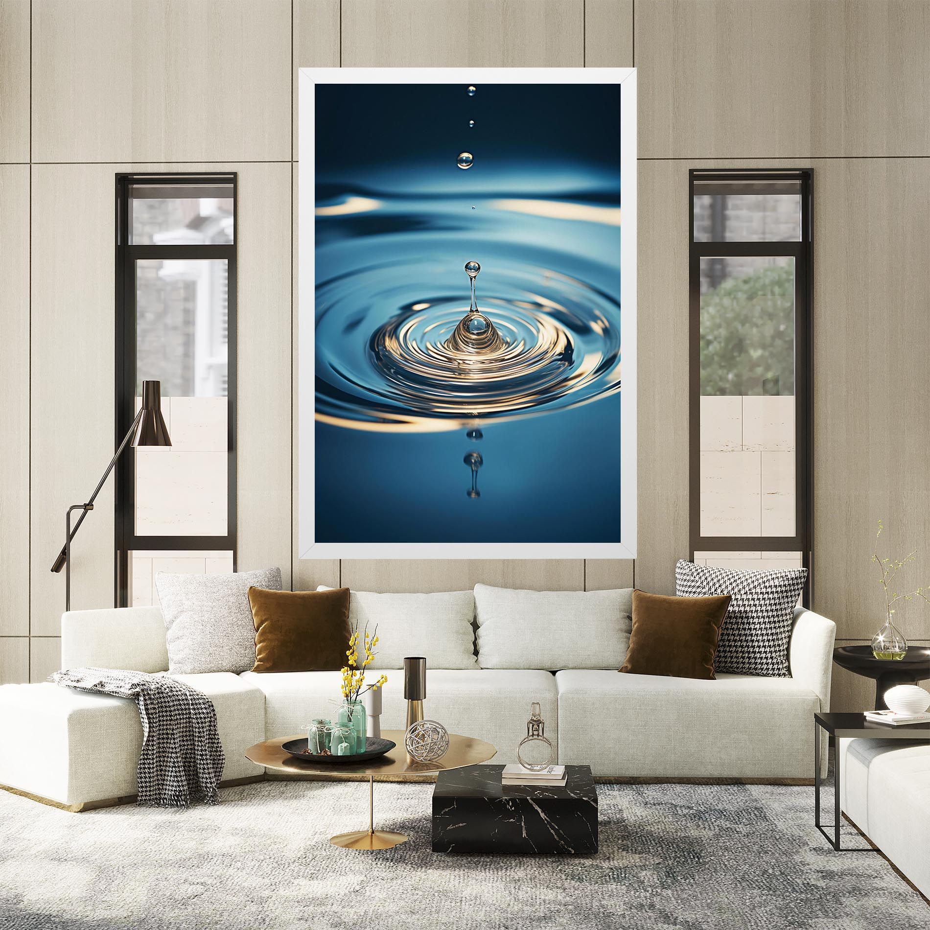 Cream Water Drop mockup 2