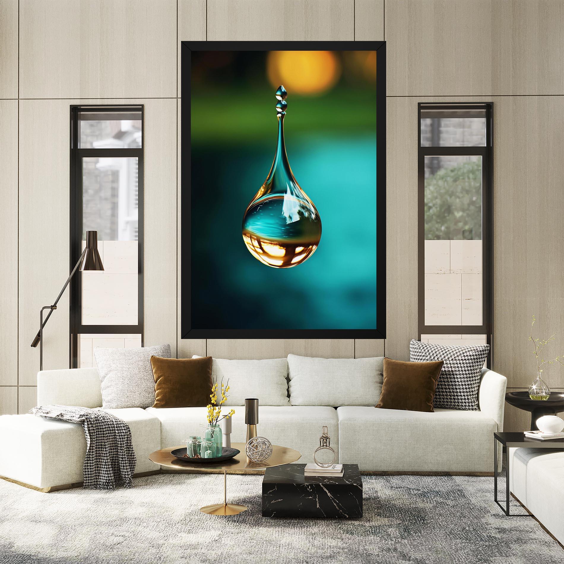 Vászonkép Big Green Drop mockup 2