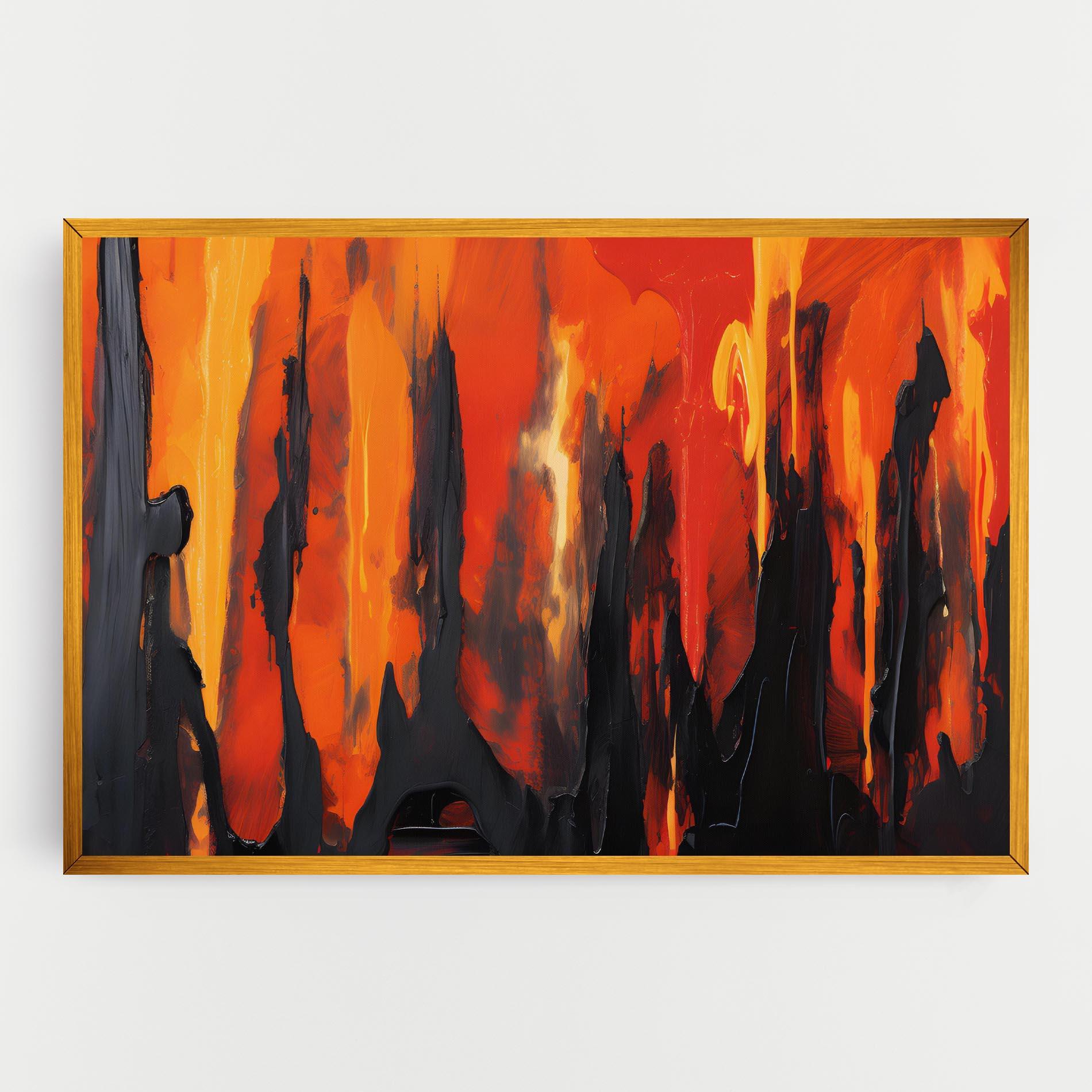 Vászonkép Abstract Fire Art mockup 0