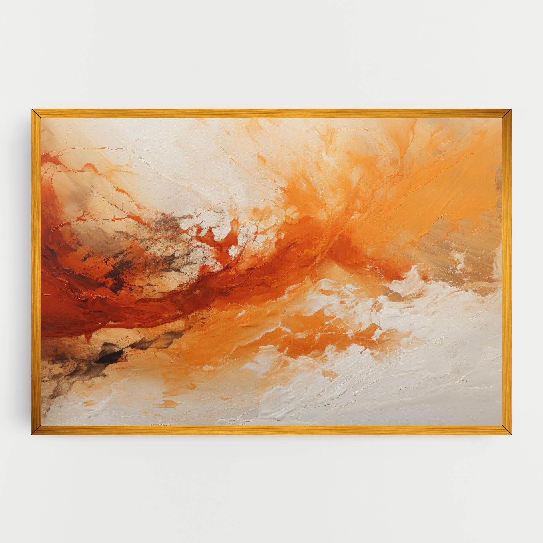 Vászonkép Abstract Fire Painting mockup 0