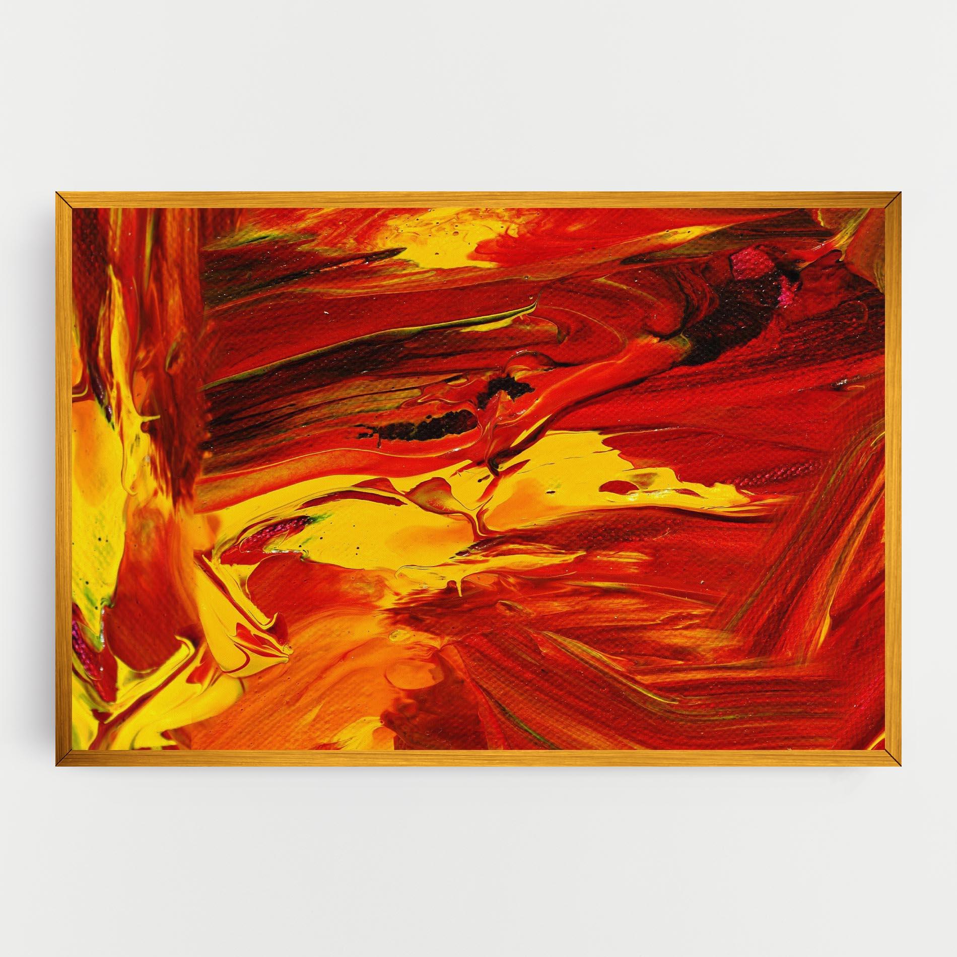 Vászonkép Fire Painting mockup 0