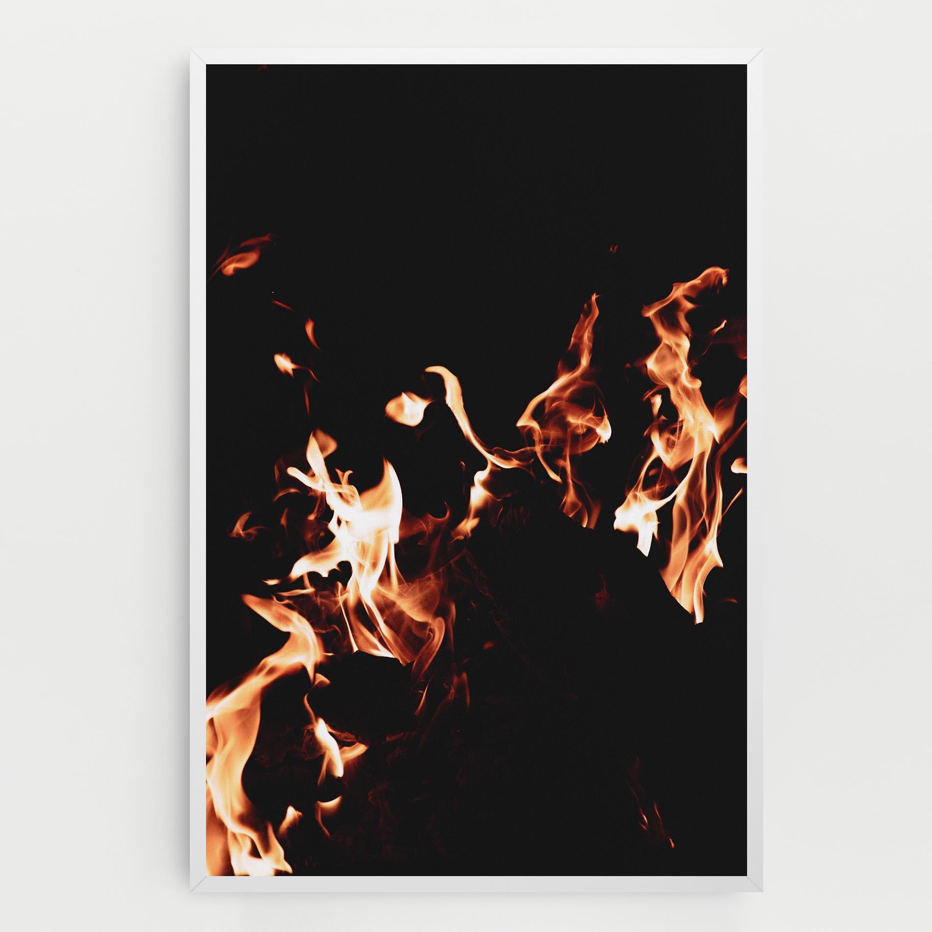 Vászonkép Red Grey Fire mockup 0