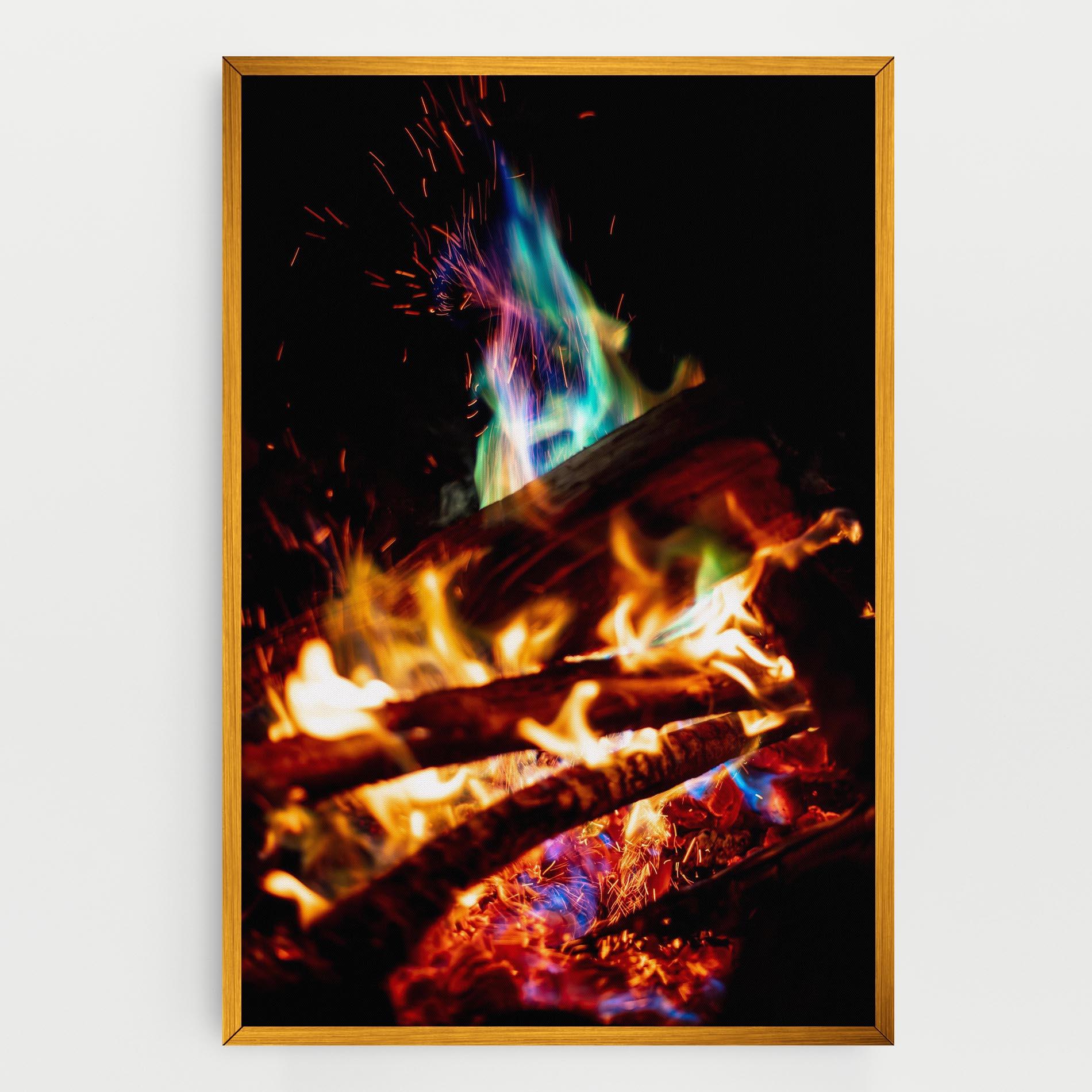 Vászonkép Blue Green Fire mockup 0