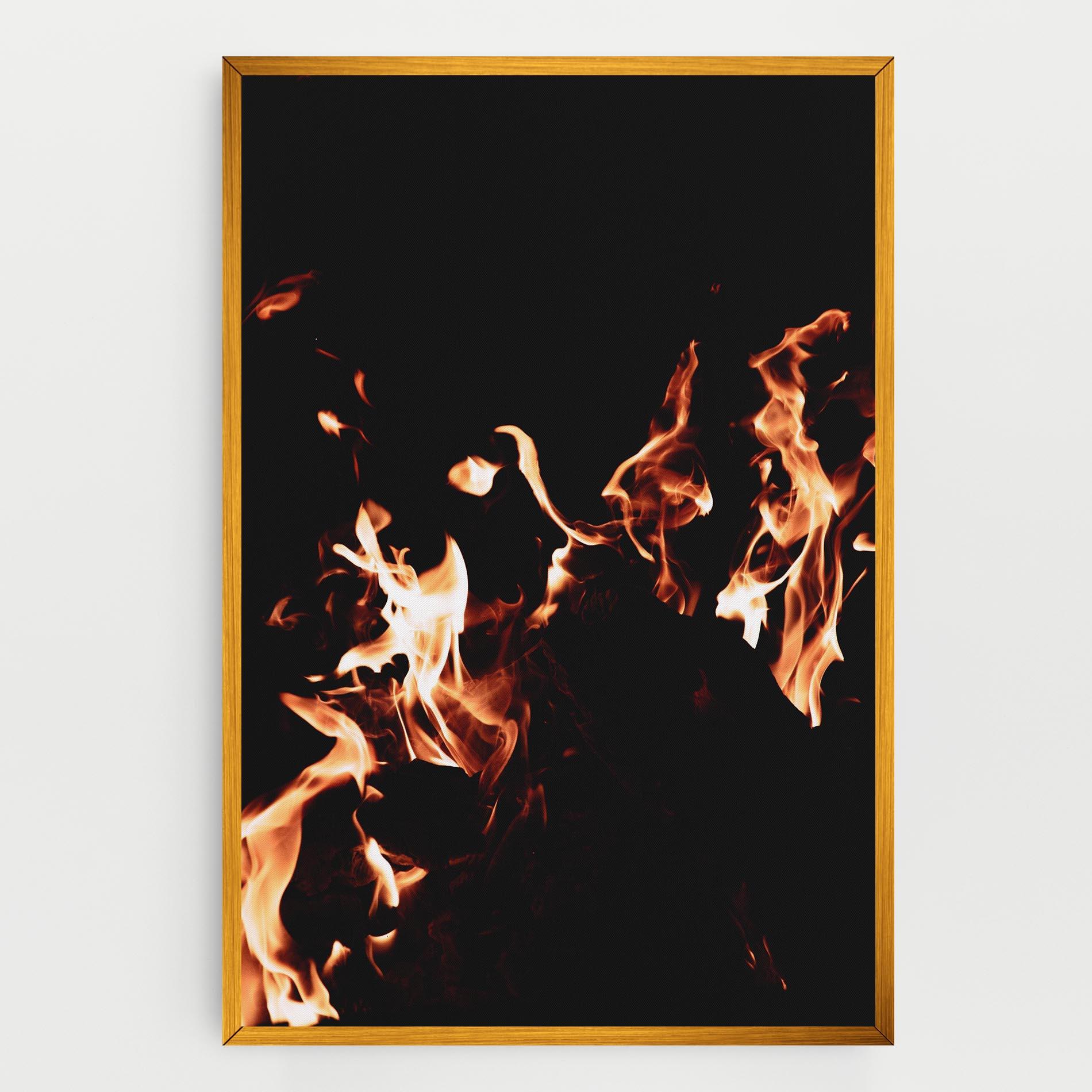 Vászonkép Red Grey Fire mockup 0