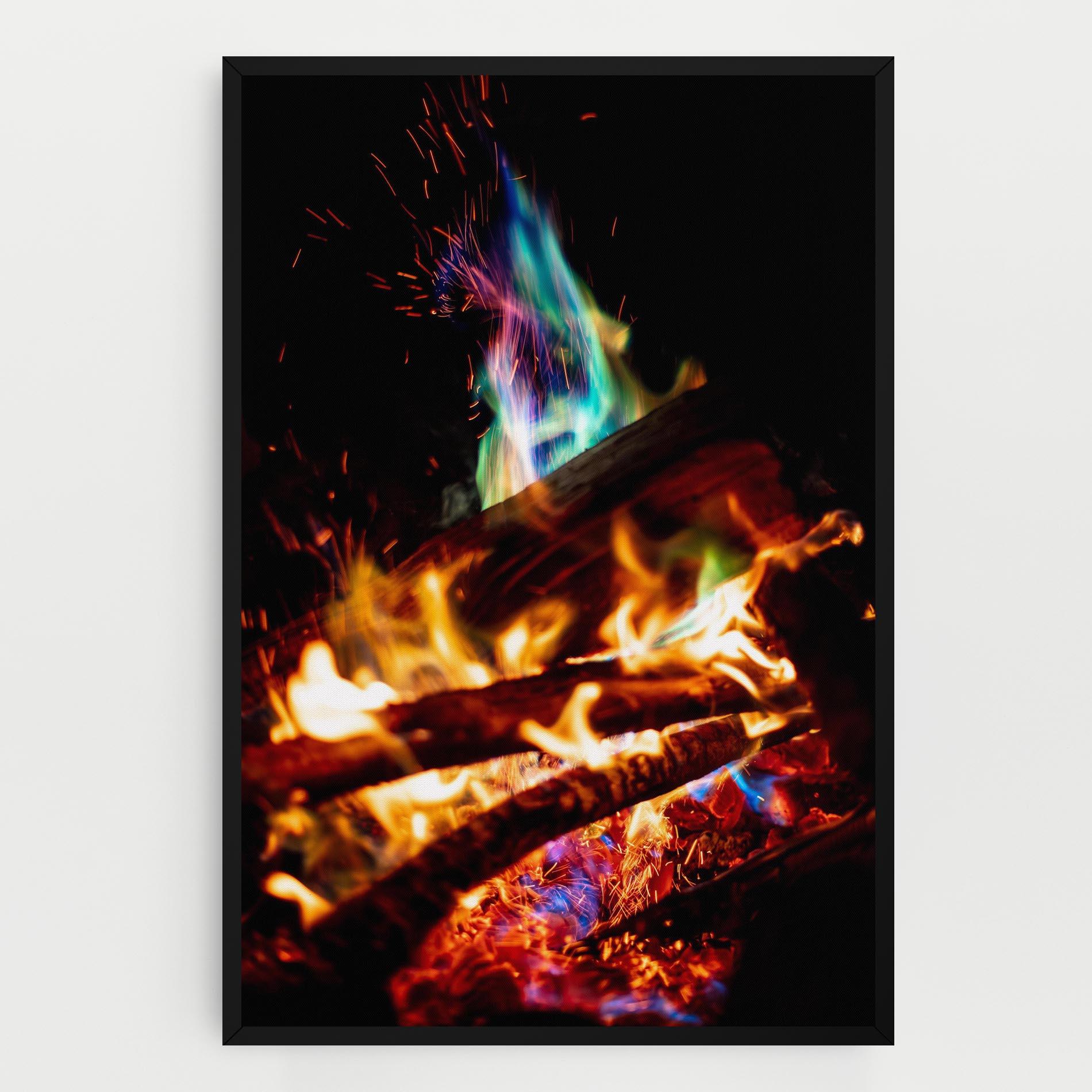 Vászonkép Blue Green Fire mockup 0