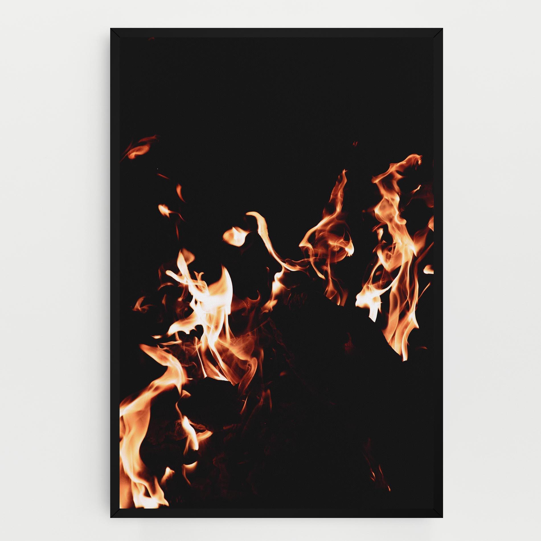 Vászonkép Red Grey Fire mockup 0