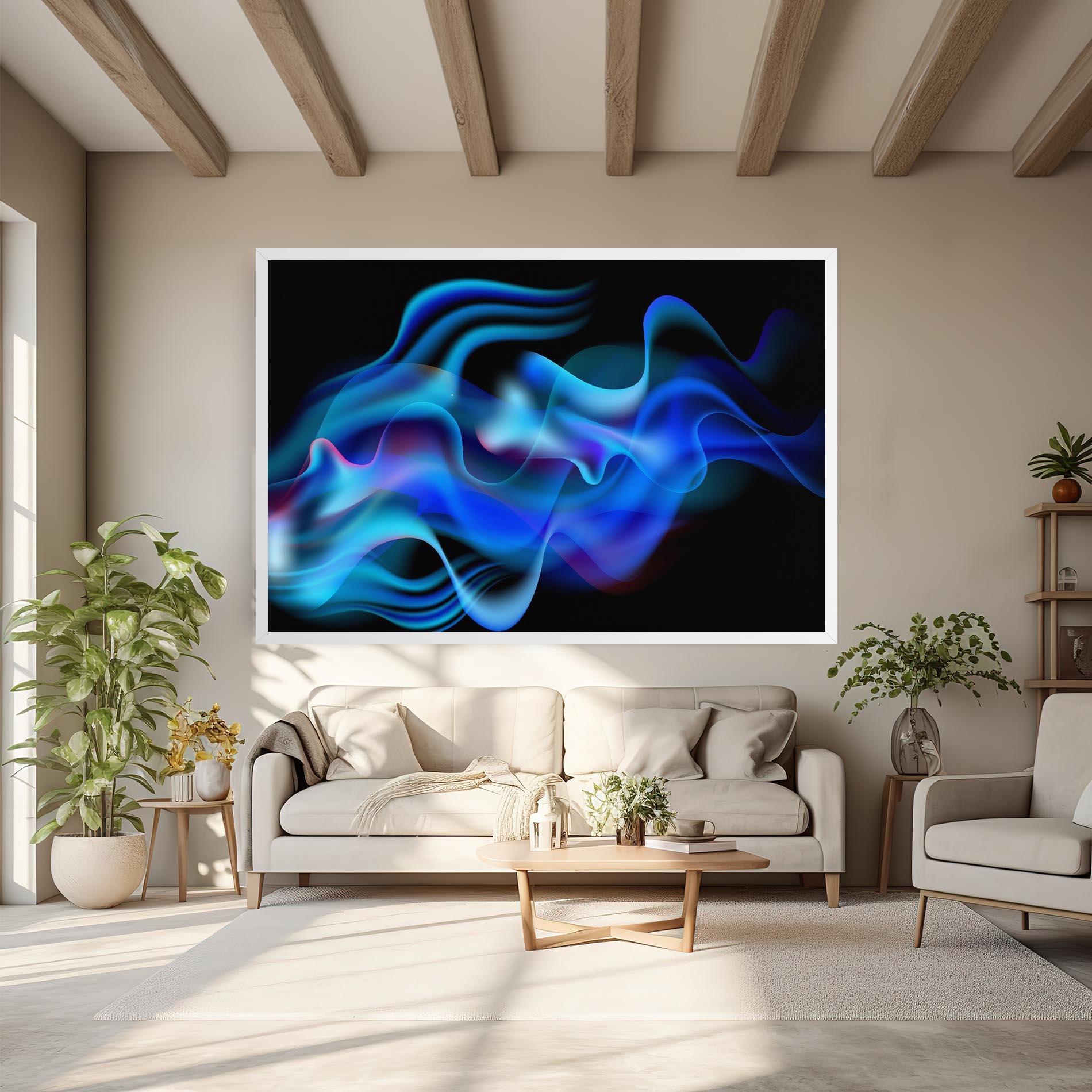 Vászonkép Blue Fire mockup 6