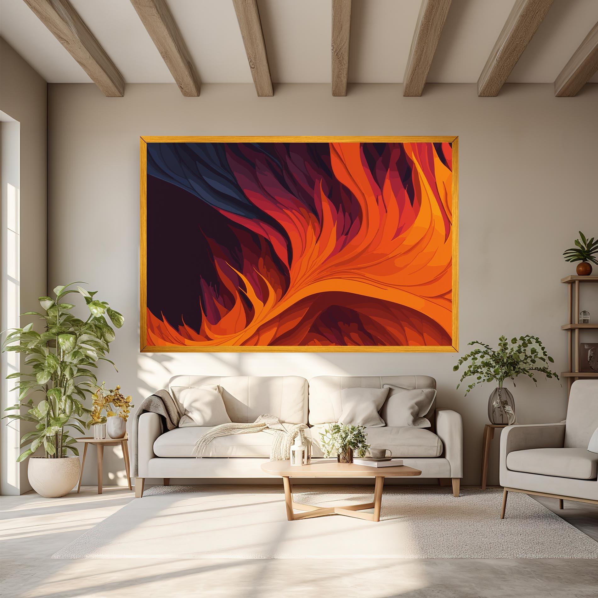 Vászonkép Artistic Fire mockup 6