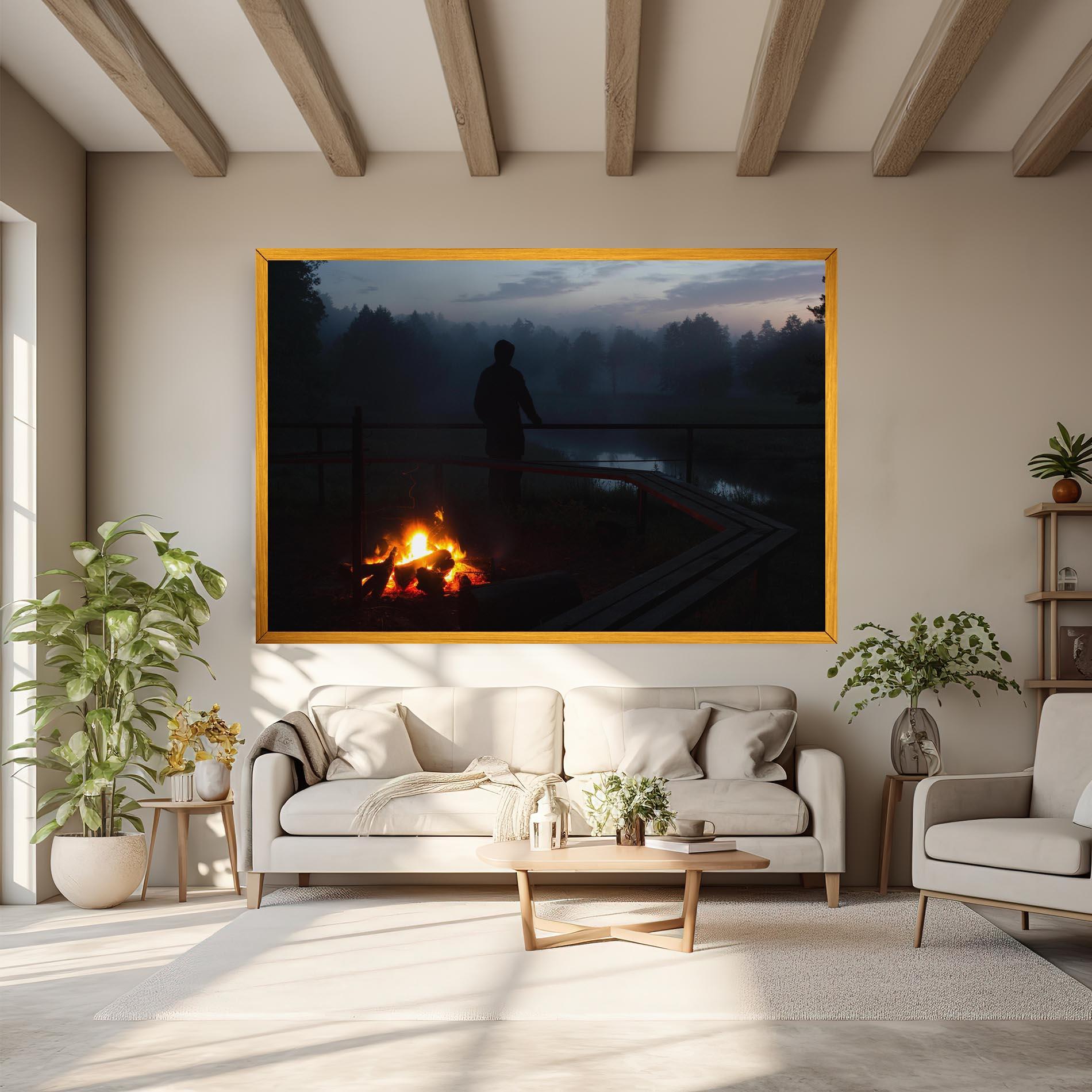 Vászonkép Beautiful Fire View mockup 6