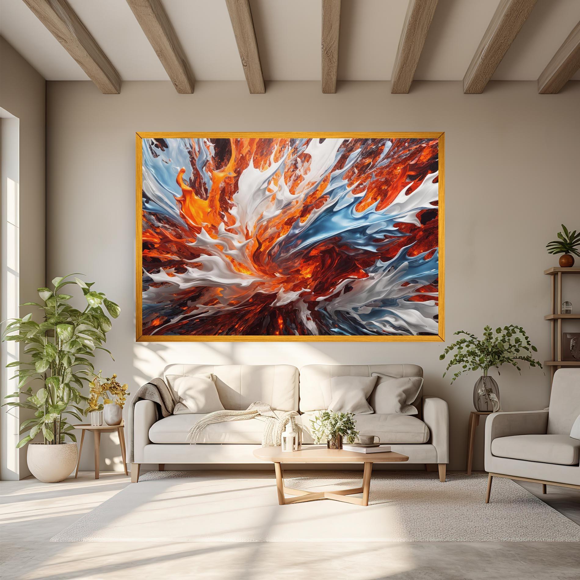 Vászonkép Flame Rase mockup 6