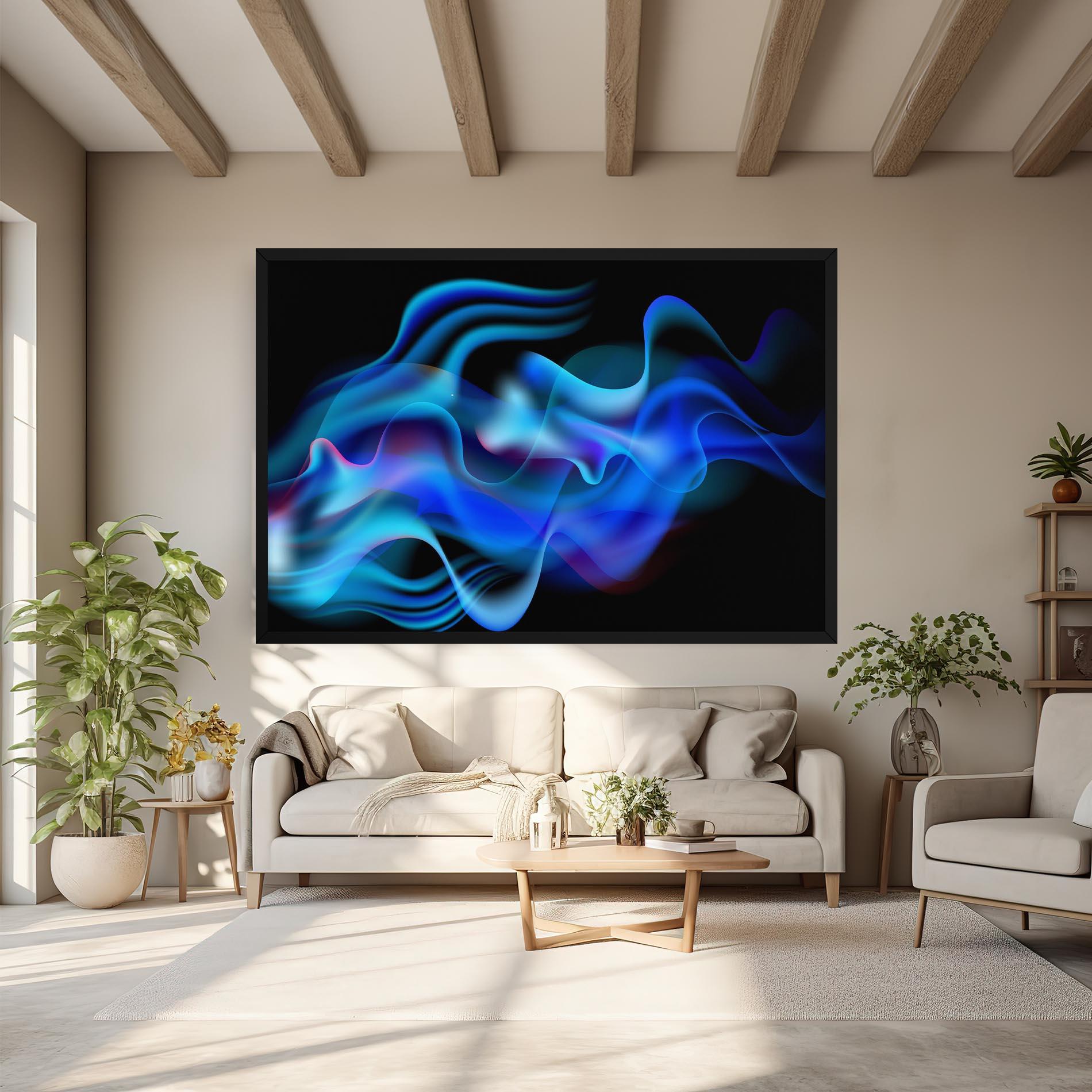 Vászonkép Blue Fire mockup 6