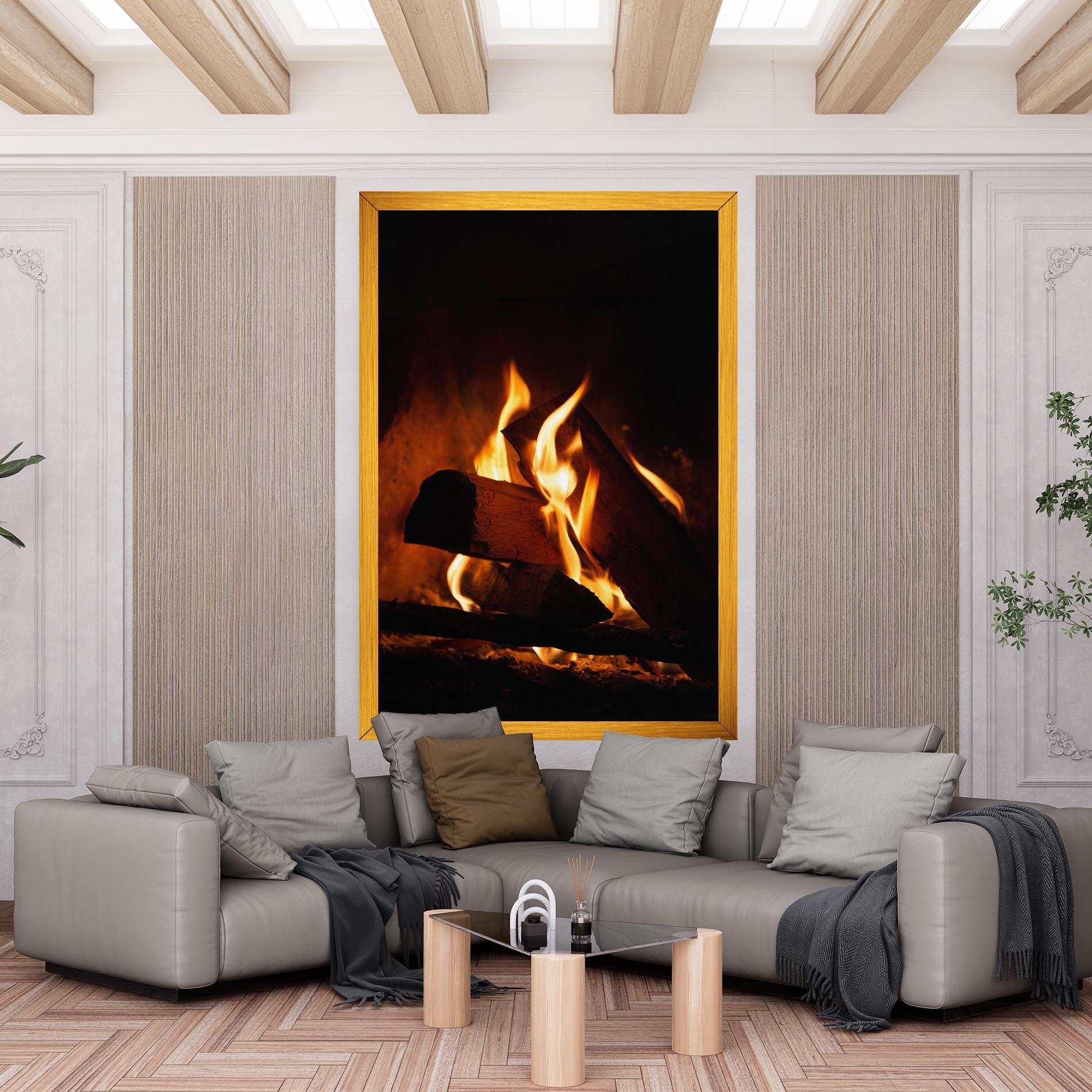 Vászonkép Fire Wood View mockup 6