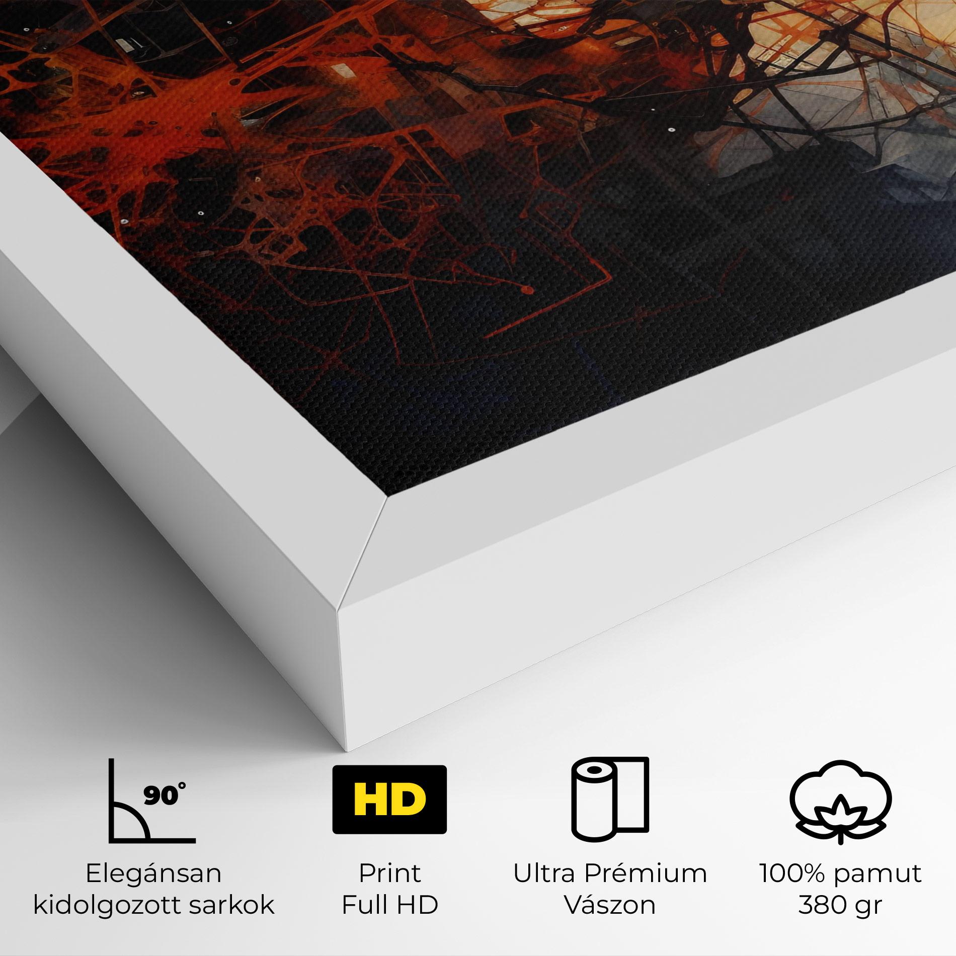 Vászonkép Abstract Fire Style mockup 4