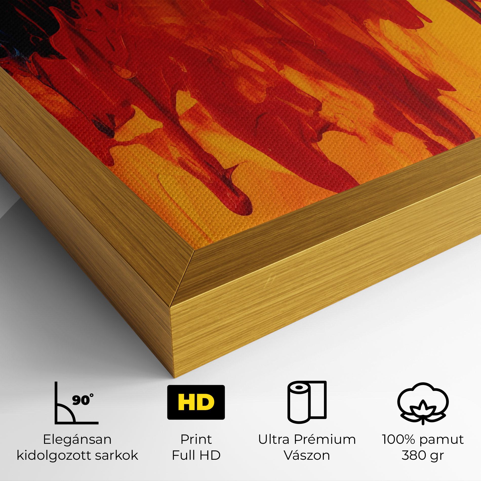 Vászonkép Colorful Fire Art mockup 4
